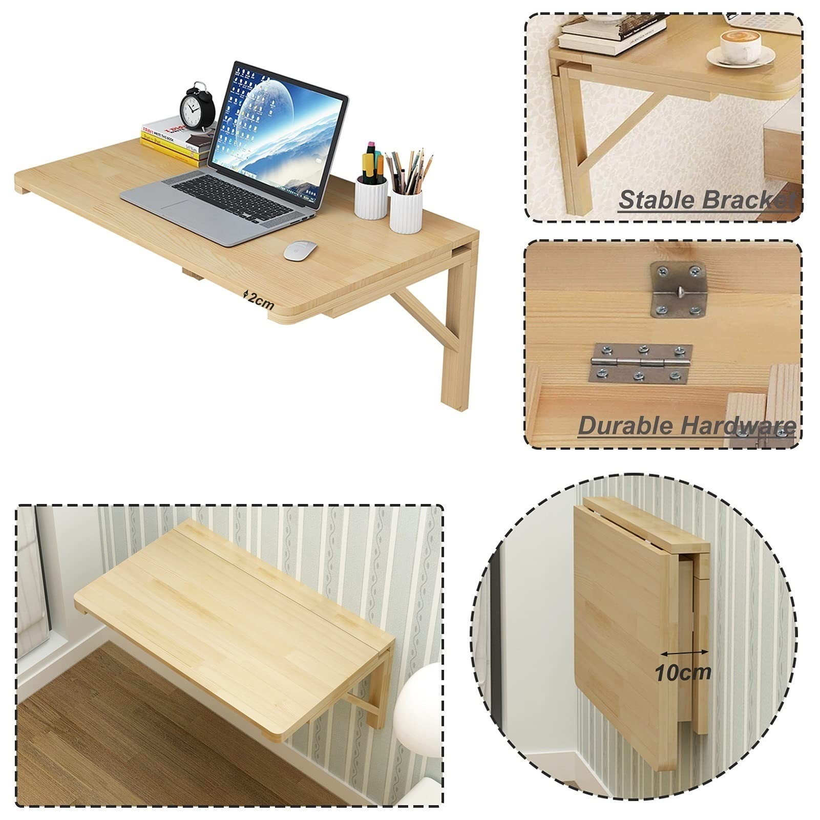Space Saving Fold Down Wall Mounted Table - 27