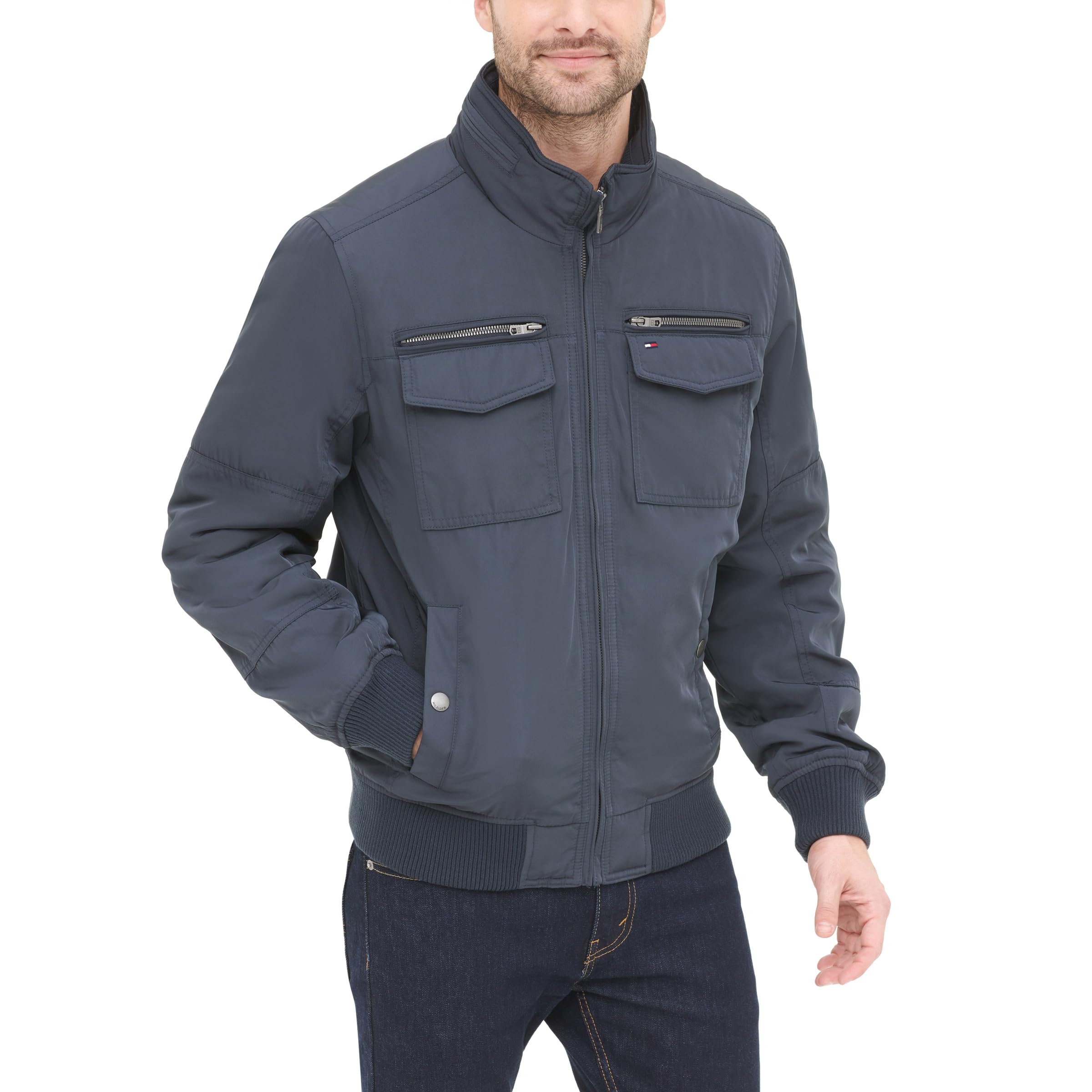 Tommy Hilfiger Men's Lightweight Microtwill Golf Jacket for Men - Breathable & Comfortable (Standard & Big & Tall Sizes) - Perfect for Golfing, Outdoor Sports & Casual Wear