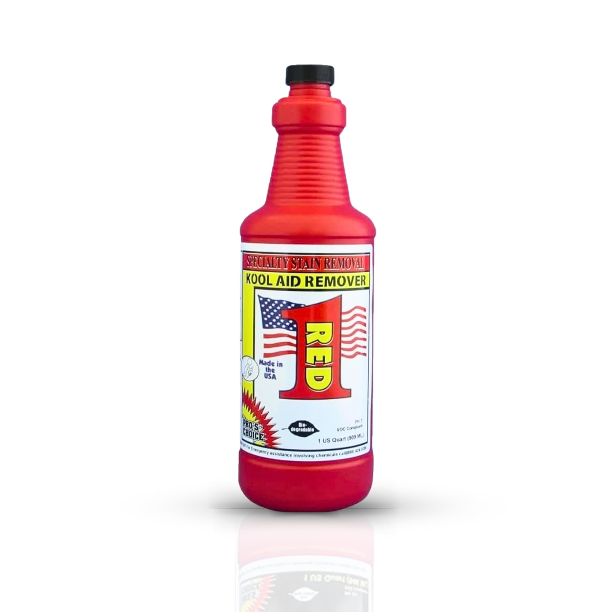 Pro's Choice Fabric Stain Remover for Synthetic Food Dyes & Red Wine - 32oz Carpet, Couch & Laundry Stain Removal Solution | Perfect for Home, Restaurant & Party Cleanups