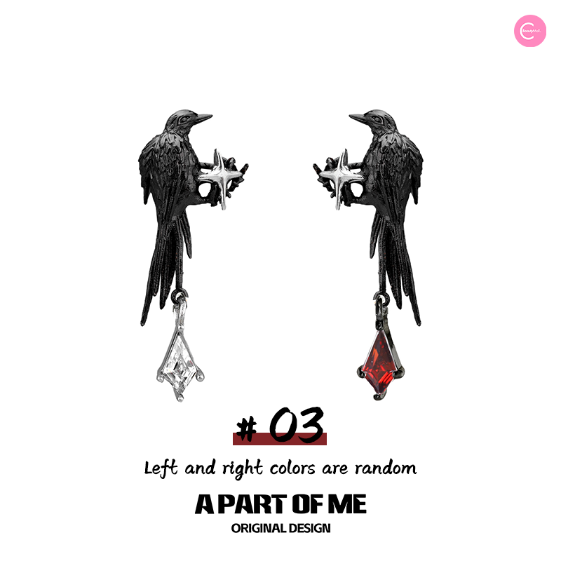 Raven Series Earrings - Gothic Jewelry for Women, Unique Handmade Earrings for Everyday Wear or Special Occasions