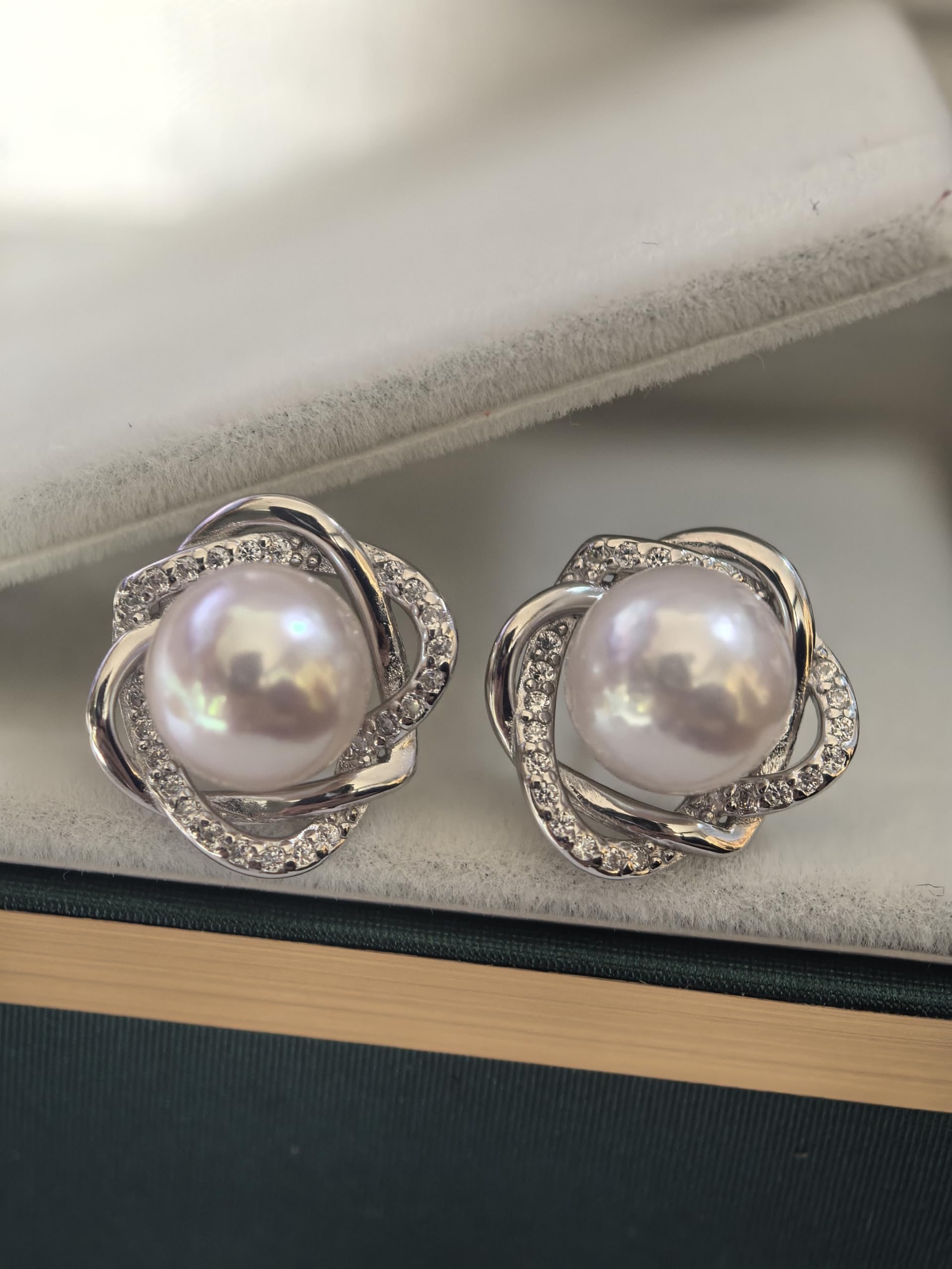 Elegant Pearl Earrings for Women - Perfect Jewelry Gift for Wife, Girlfriend, Mom | Birthday, Anniversary, Christmas, Valentine's Day & Mother's Day Presents | Ideal for Date Nights, Weddings & Special Occasions