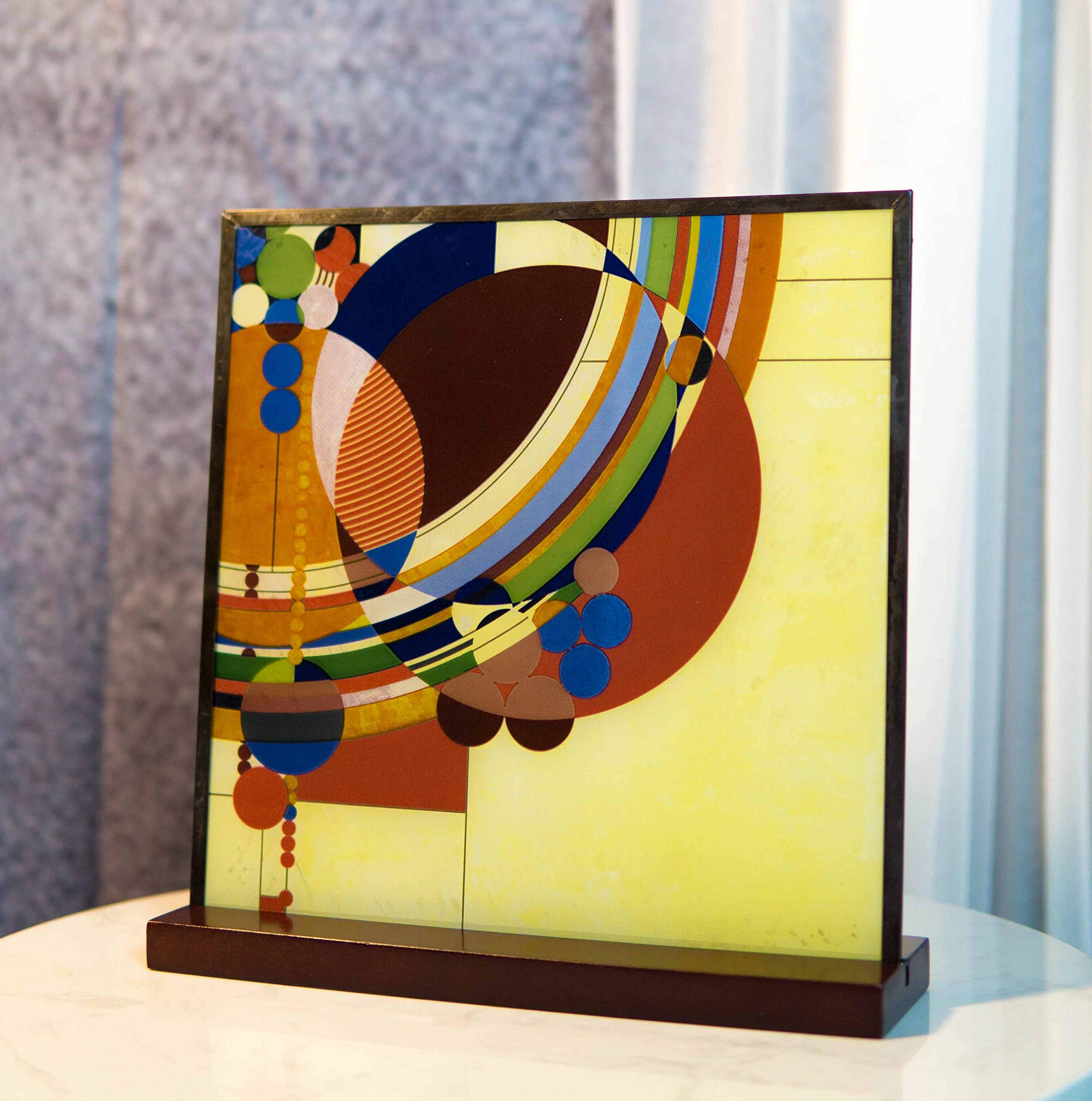 Ebros Frank Lloyd Wright March Balloons Stained Glass Art Panel - 10