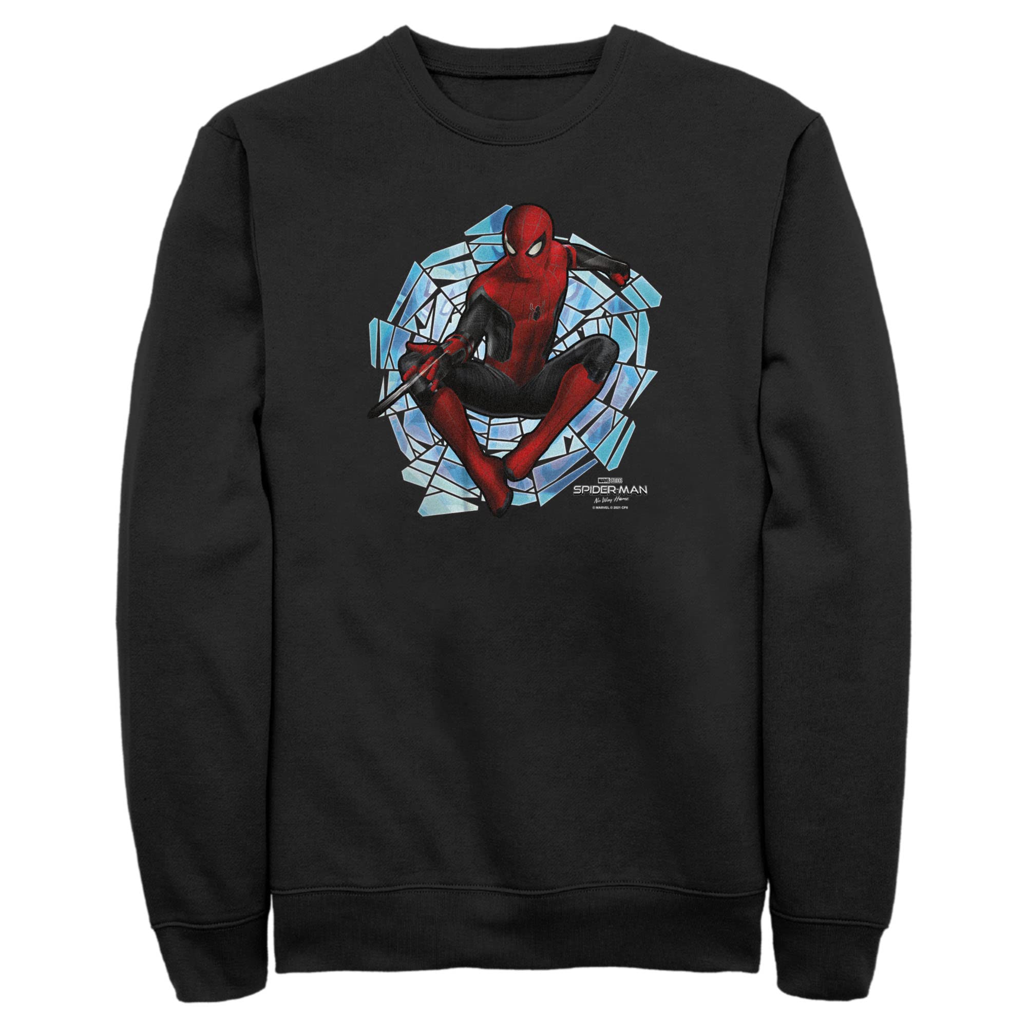 Men's Marvel Spider-Man: No Way Home Graphic Sweatshirt - Soft Cotton Hoodie with Spinning Web Design for Superhero Fans & Casual Wear
