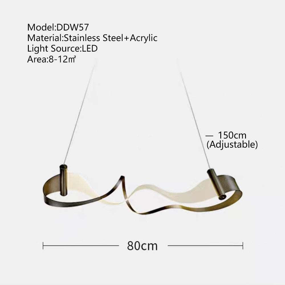 Wave Chandelier - Modern Crystal Ceiling Light Fixture for Living Room, Dining Room & Bedroom | Elegant Lighting Decor for Home, Office & Wedding
