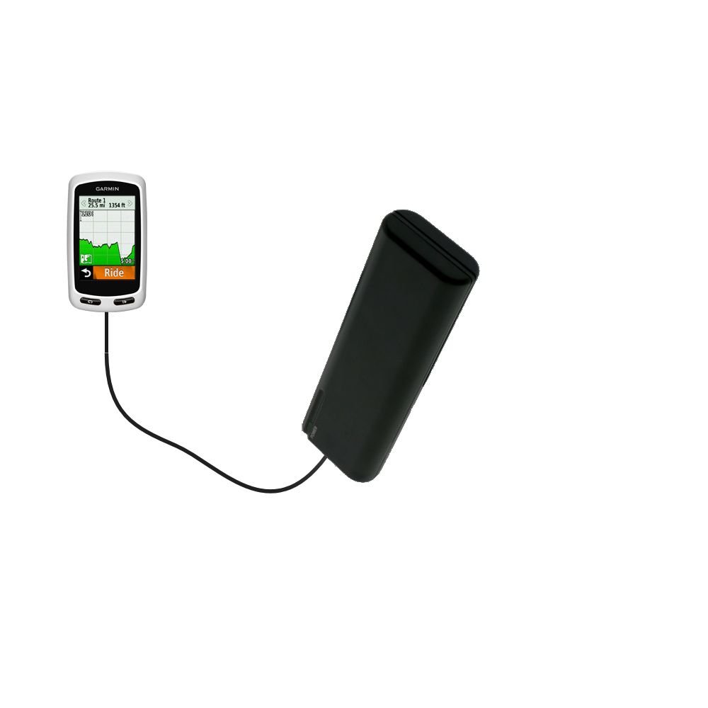Garmin Edge 1000 Portable AA Battery Charger Extender with Gomadic TipExchange Technology - Emergency Power Backup for Cycling, Hiking & Outdoor Adventures