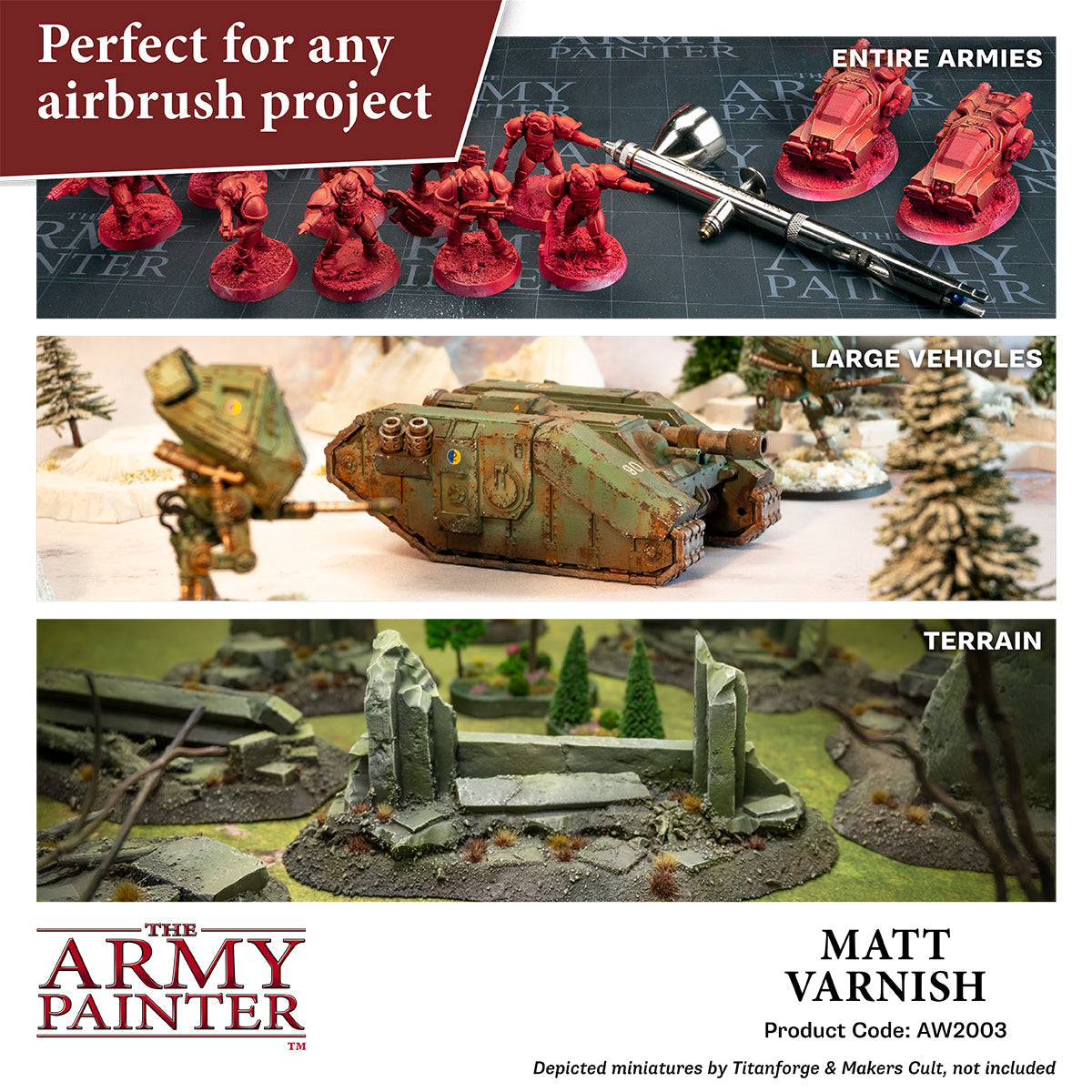 Warpaints Air Anti-Shine Matte Varnish - 100ml for Miniatures & Wargaming Models - Perfect for Tabletop Gaming and Hobby Painting