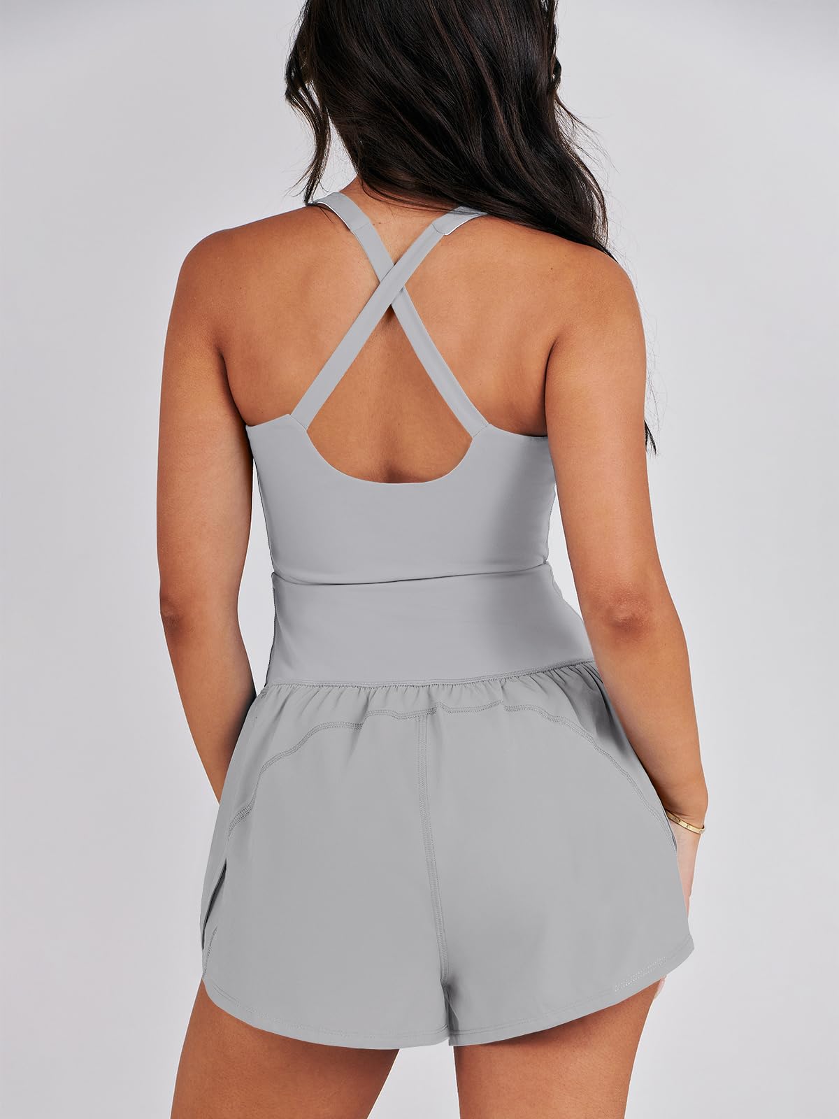 ANRABESS Women's Workout Romper Jumpsuit - Running, Yoga, Gym Activewear Set | Summer 2025 Fitness Outfit for Women | Perfect for Workouts, Yoga Sessions & Outdoor Activities