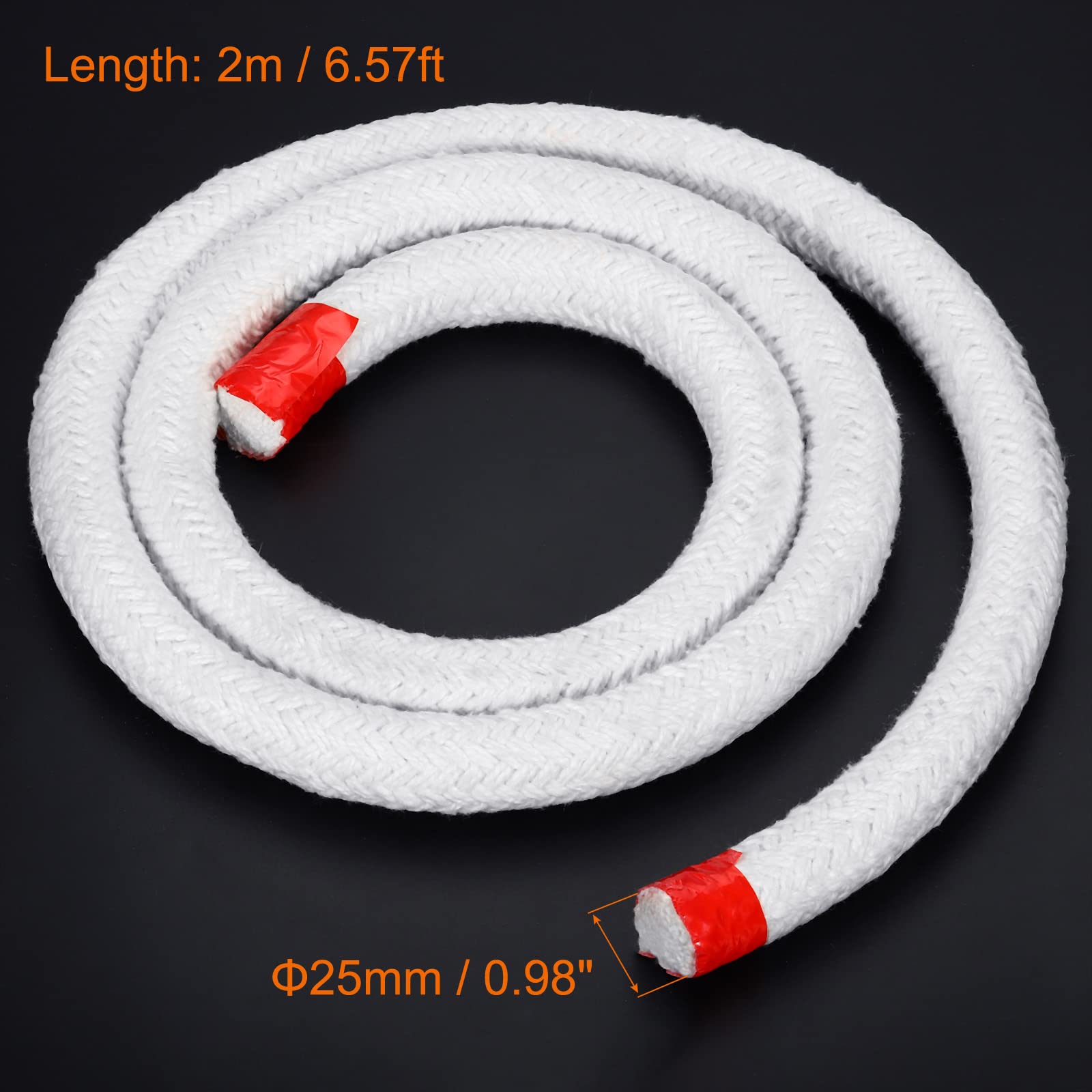 High-Temperature Ceramic Fiber Rope 6.57ft x 1