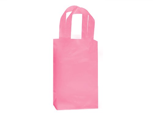 200 Pack Rose Pink Reusable Plastic Shopping Bags - 5