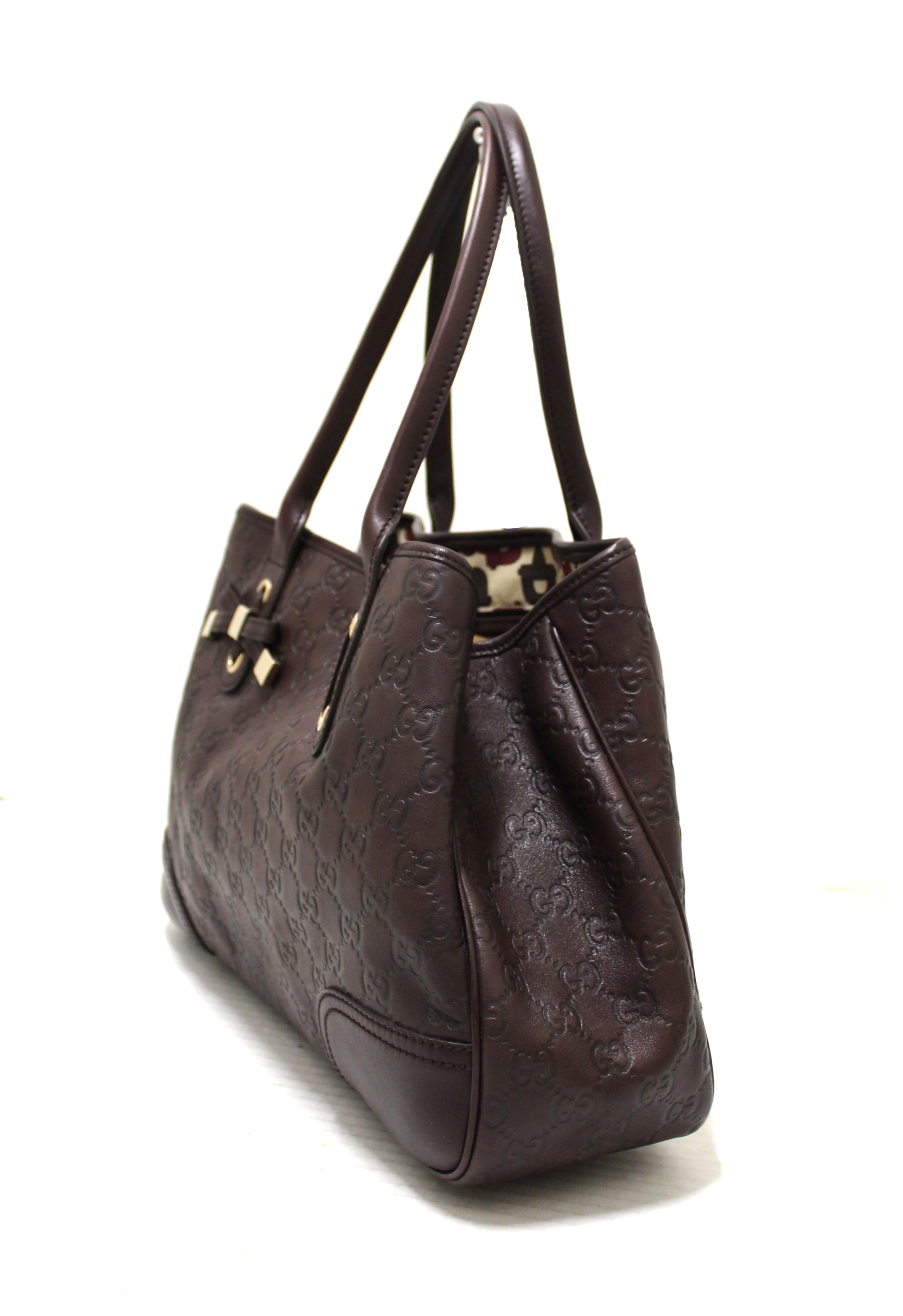 Authentic Gucci Princy Guccissima Burgundy Leather Shoulder Bag for Women - Luxury Designer Handbag Perfect for Work, Travel & Evening Events