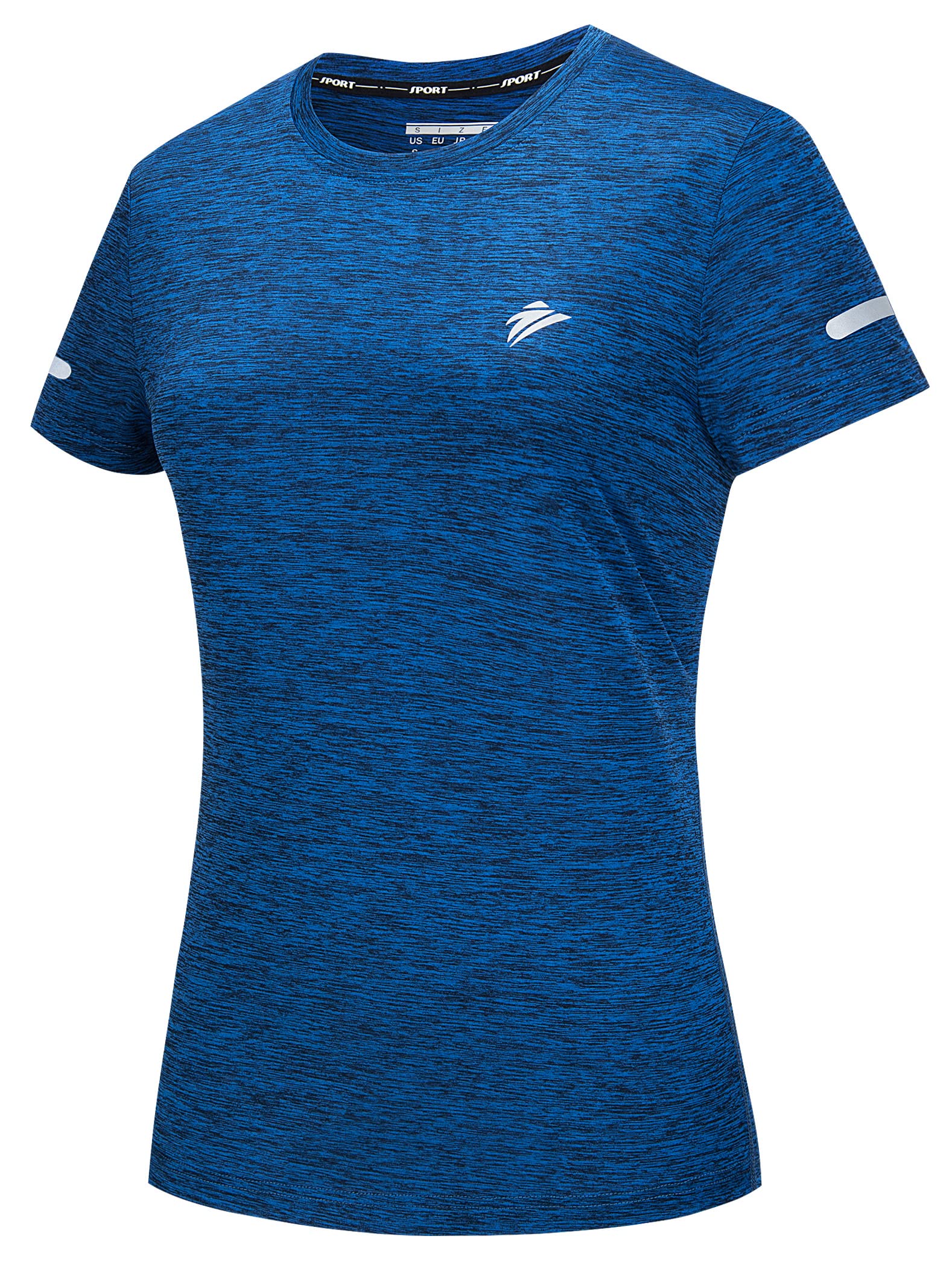 TACVASEN Women's Quick Dry Athletic T-Shirt - Short Sleeve Moisture Wicking Hiking & Running Top - Breathable Crew Neck Workout Shirt for Fitness, Yoga & Outdoor Activities