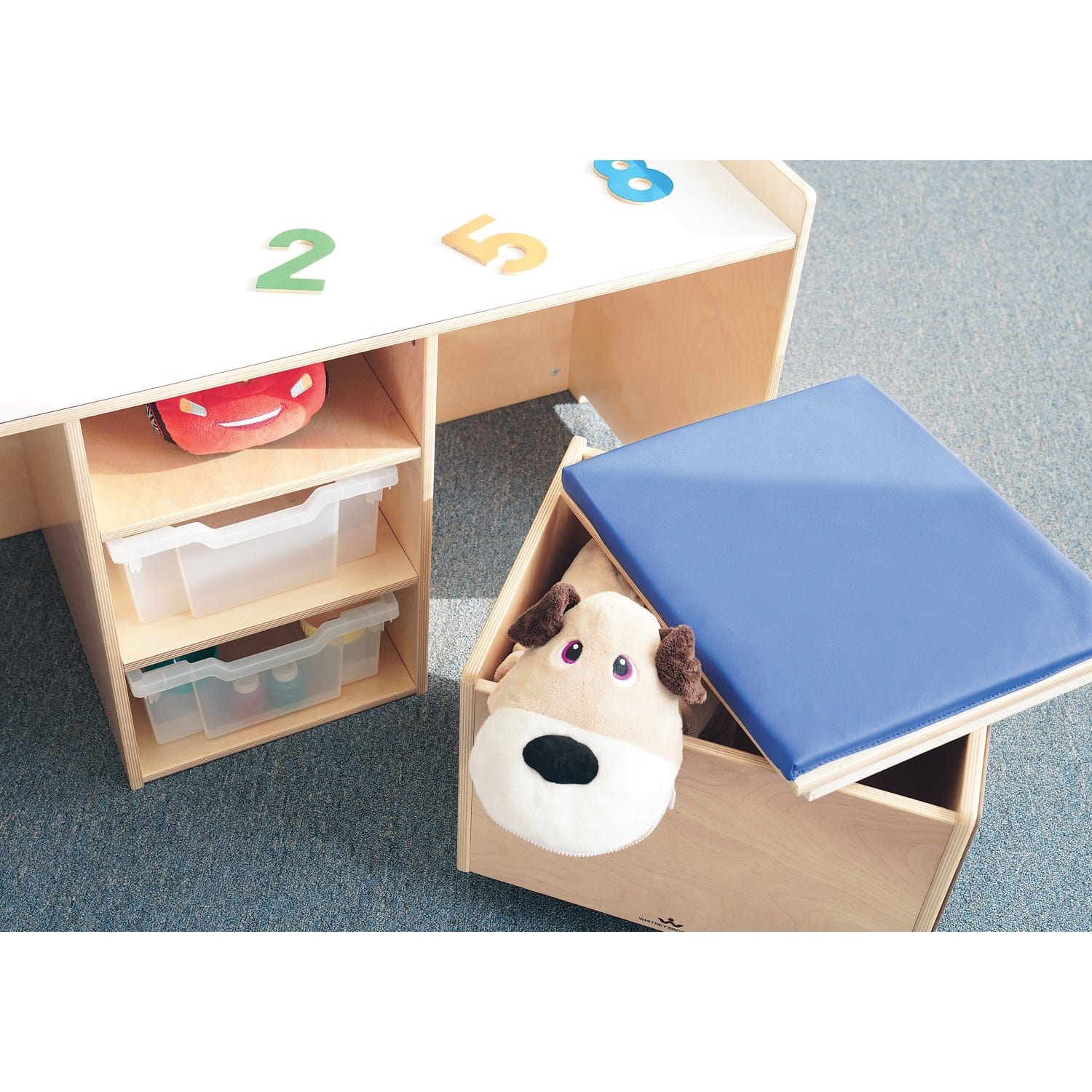 STEM Learning Activity Desk and Mobile Storage Bin Set for Kids - Perfect for Classroom, Homeschool, and Playroom Organization