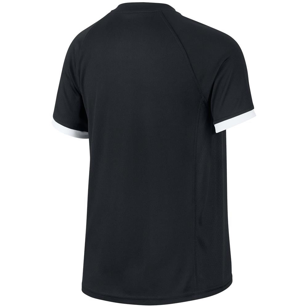 Nike Boys Nikecourt Dry Fit Short Sleeve T-Shirt - Moisture-Wicking Tennis & Sports Top for Kids - Black | Perfect for Tennis, Basketball & Summer Outdoor Activities