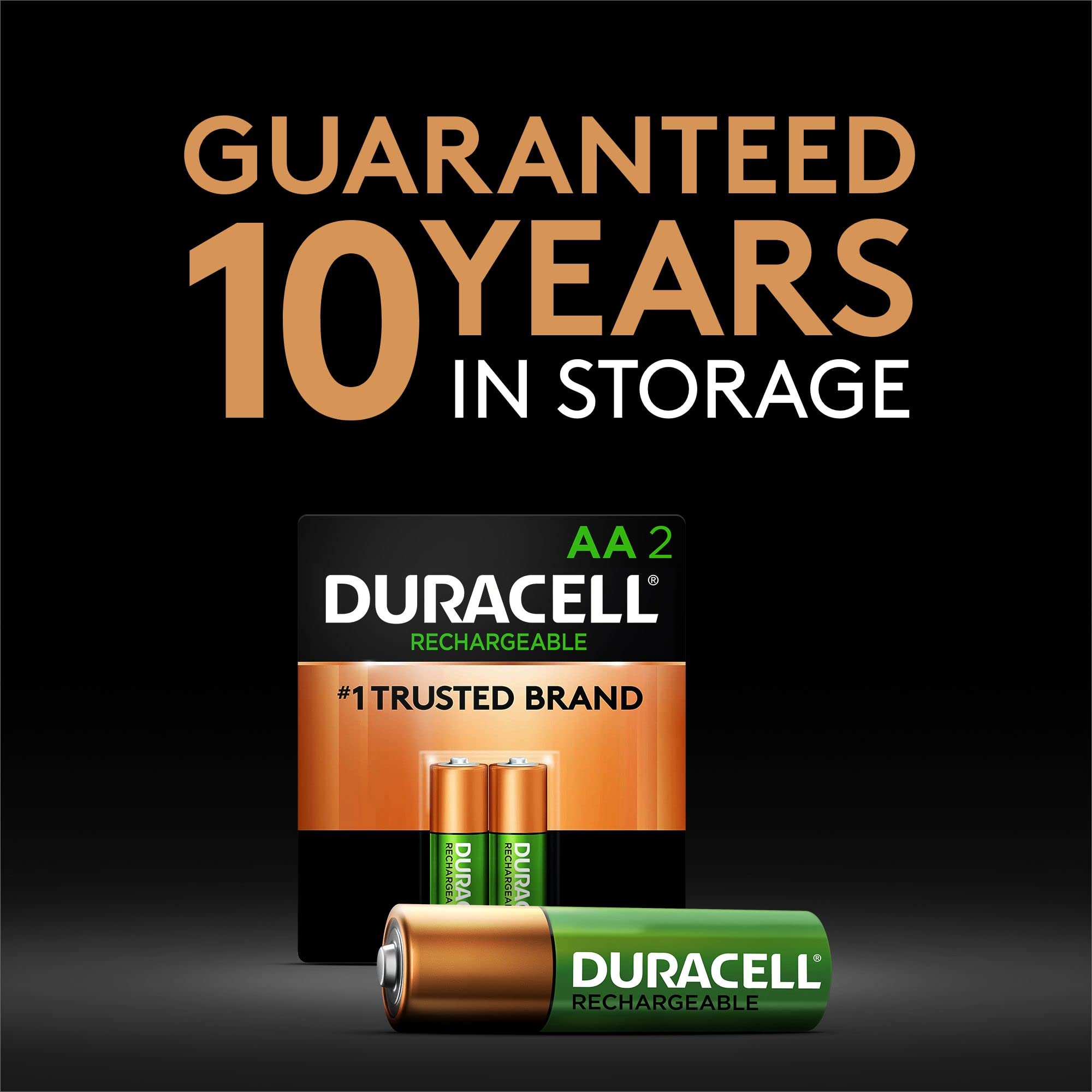 Duracell StayCharged AA Rechargeable Batteries - 4 Pack High Capacity NiMH with Power Indicator - Perfect for Cameras, Gaming Controllers & Smart Home Devices