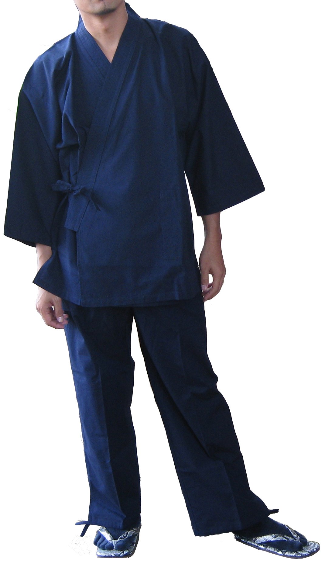 Premium Japanese Kimono Samue for Men - Traditional Handmade Cotton Loungewear - Perfect for Meditation, Tea Ceremony & Relaxation at Home