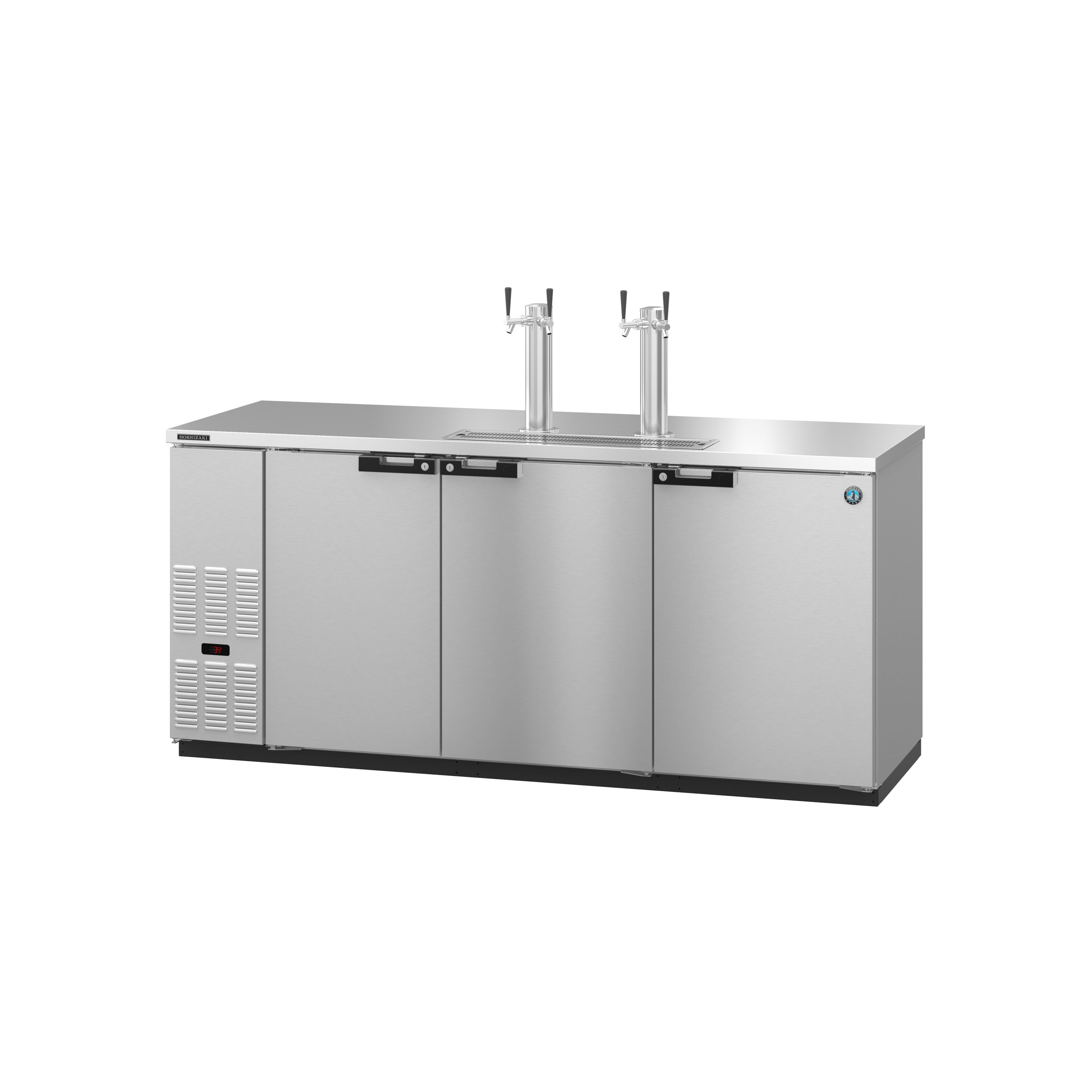 Hoshizaki DD80S Commercial 80 Stainless Steel Double Tap Kegerator Beer Dispenser - 4 Half Keg Capacity (28.74 cu.ft.) for Bars, Restaurants & Party Events