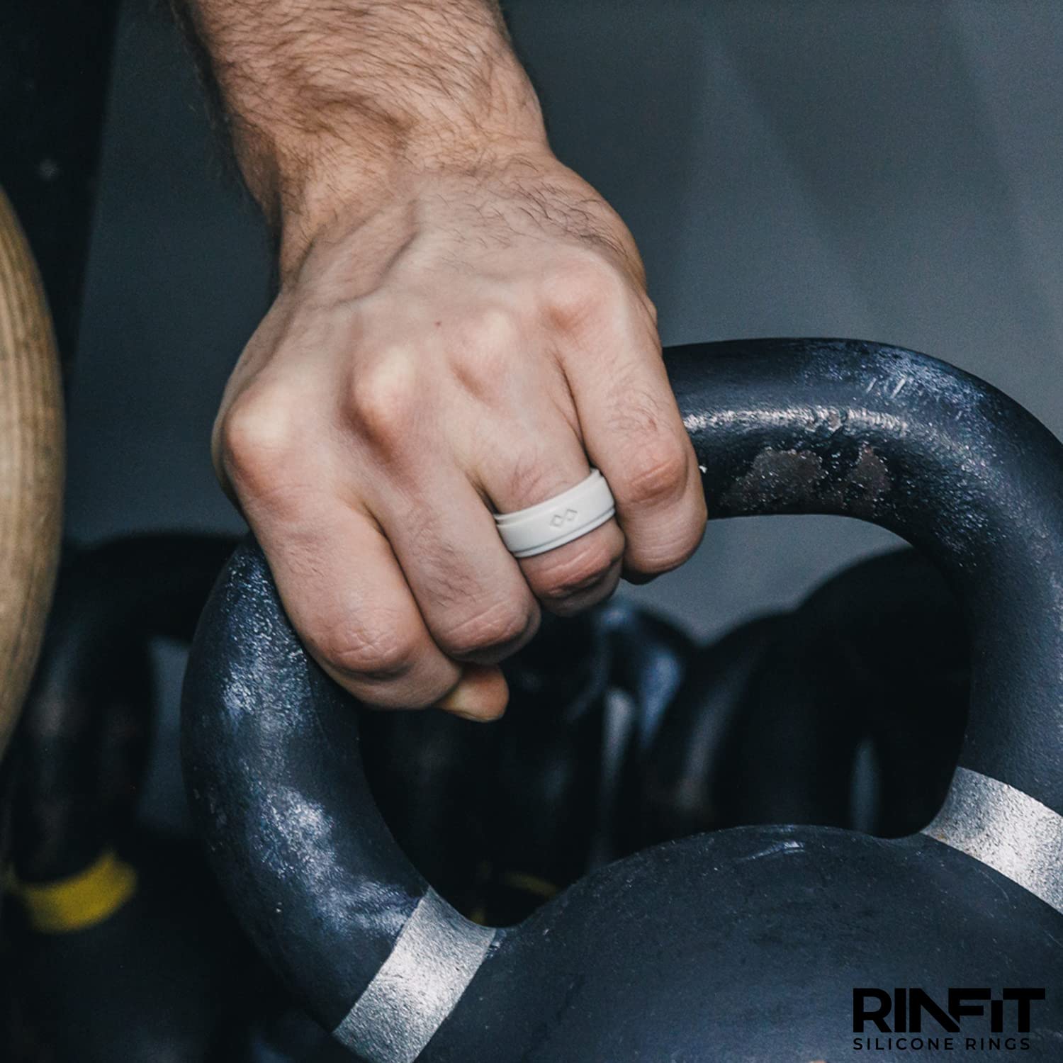 Rinfit 9mm Silicone Wedding Rings for Men - Durable & Comfortable for Gym & Swimming