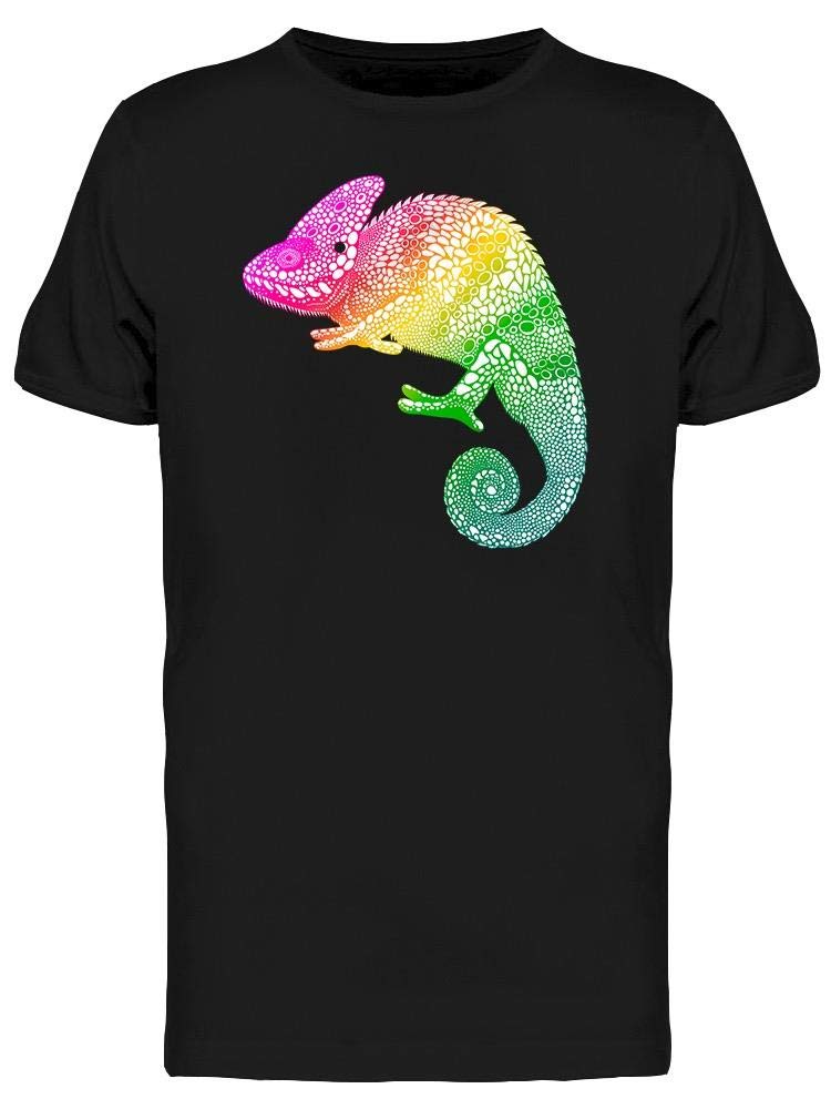 Men's Multi-Colored Chameleon Graphic T-Shirt - Casual Streetwear for Everyday Wear & Unique Style
