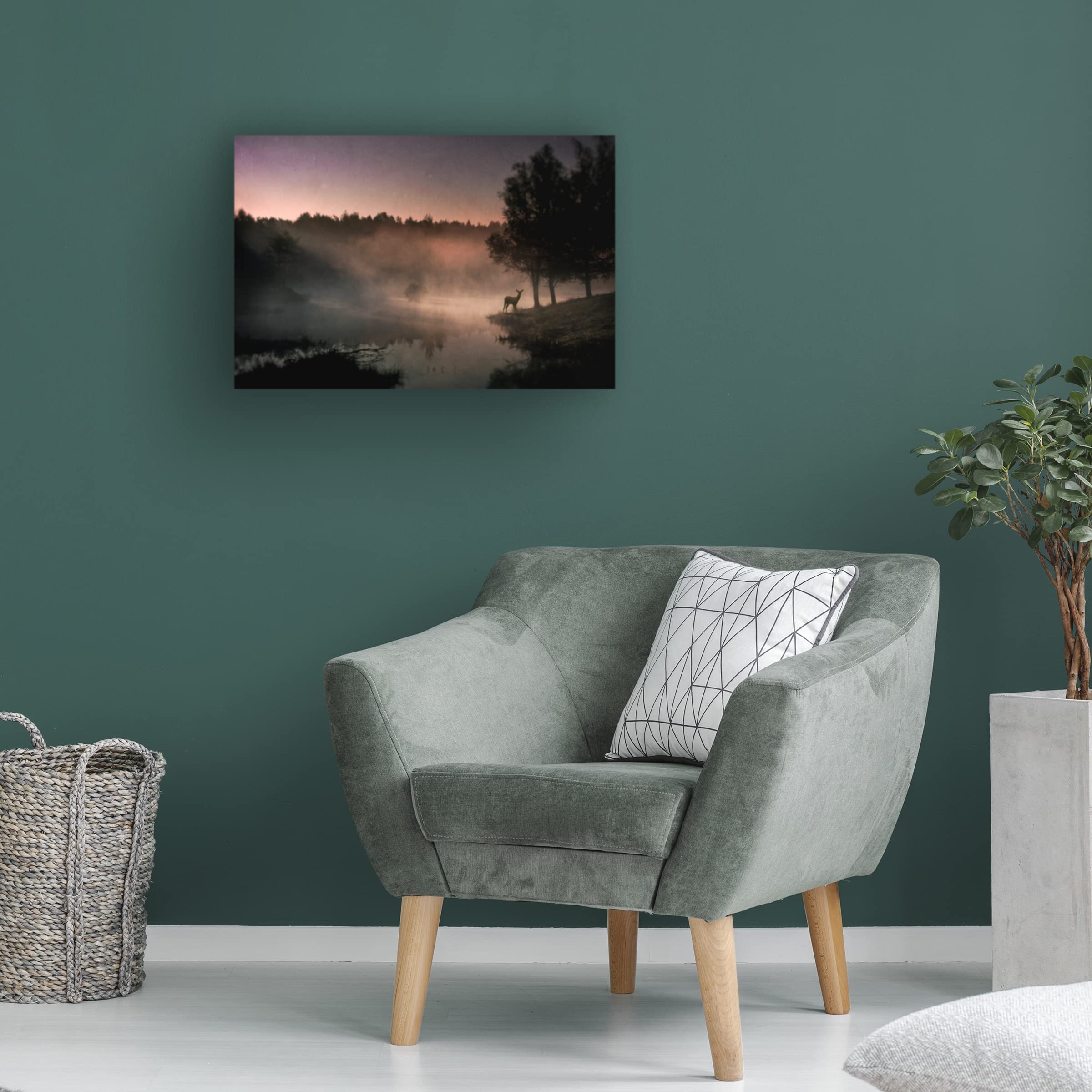 Trademark Fine Art 'Steamy Water' Canvas Wall Art by Wim Schuurmans - Modern Abstract Painting for Living Room, Bedroom & Office Decor
