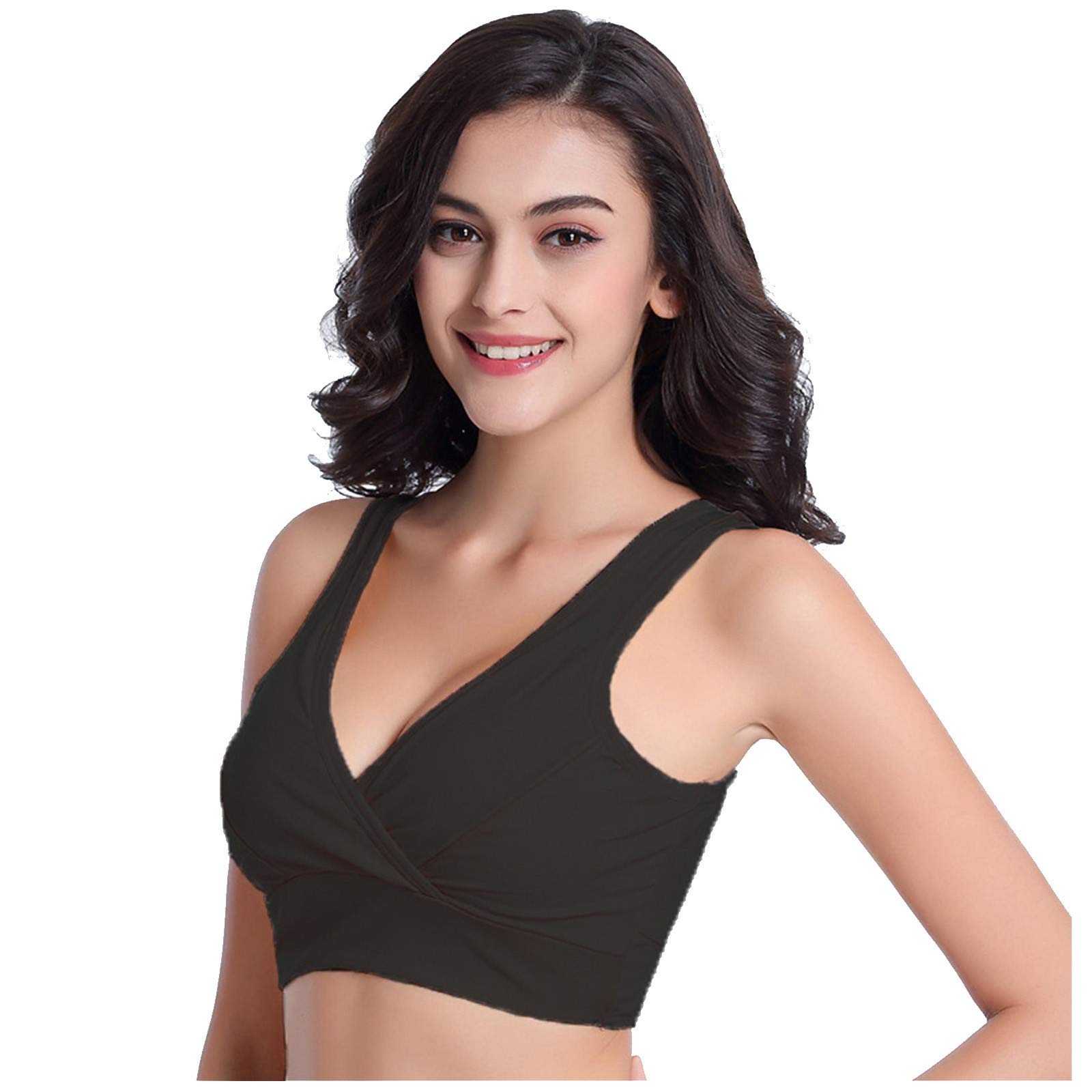 3 Pack Wirefree Nursing Sleep Bras for Pregnancy & Breastfeeding - Comfortable Maternity Bras for Nighttime & Lounge Wear