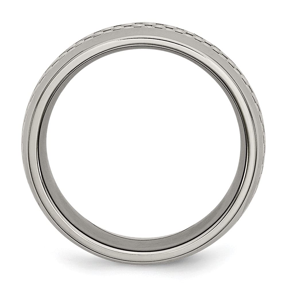 Premium Titanium Wedding Band Ring for Men - 8mm Polished Grey with Carbon Fiber Inlay - Durable & Comfortable for Daily Wear, Anniversary Gifts & Special Occasions
