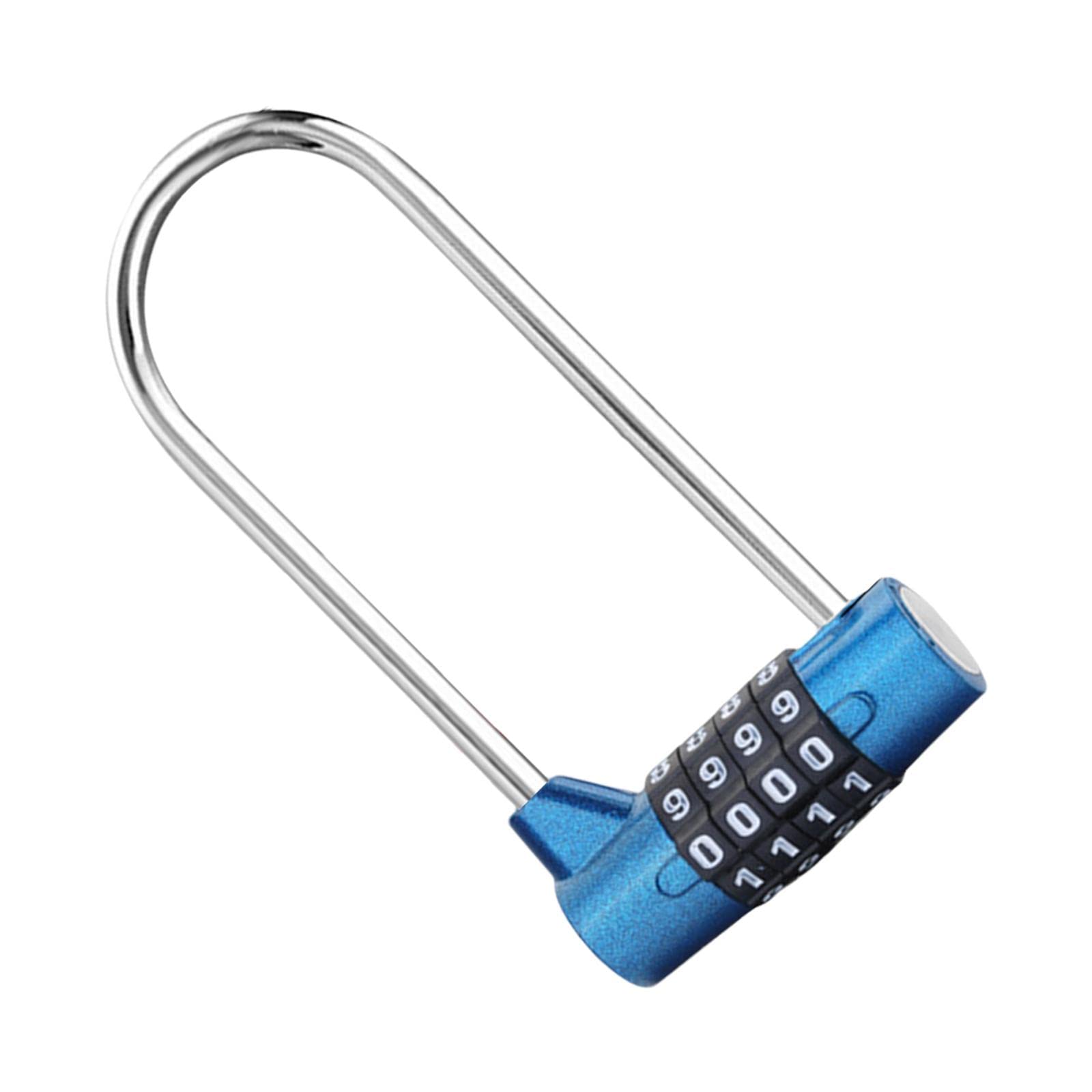 Fancyes 4 Digit Combination Lock - Heavy Duty Outdoor Resettable Security Lock for Gates, Fences, Cabinets, Gym Doors & Bikes | Weatherproof & Durable | Perfect for Home, School & Travel Security (Blue)