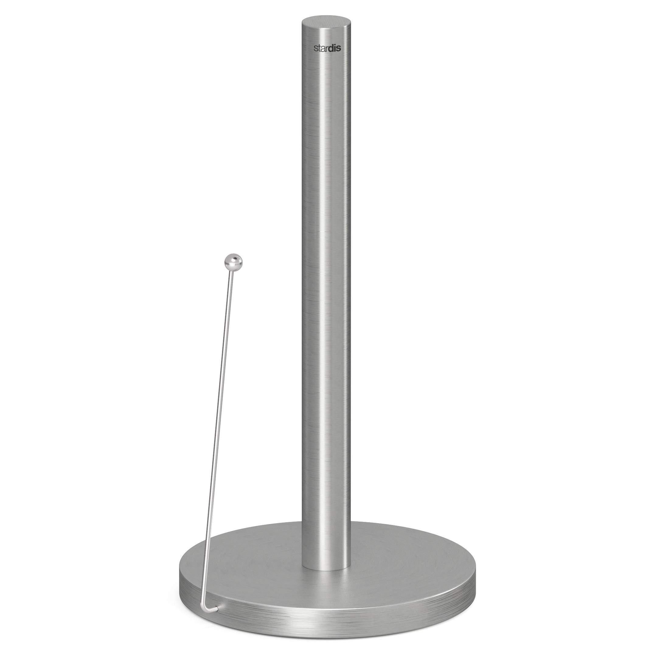 Stainless Steel Paper Towel Holder - Brushed Matte Finish, Sturdy & Durable Kitchen Roll Dispenser for Countertop or Under Cabinet Mounting | Perfect for Kitchen, Bathroom, or Office Use