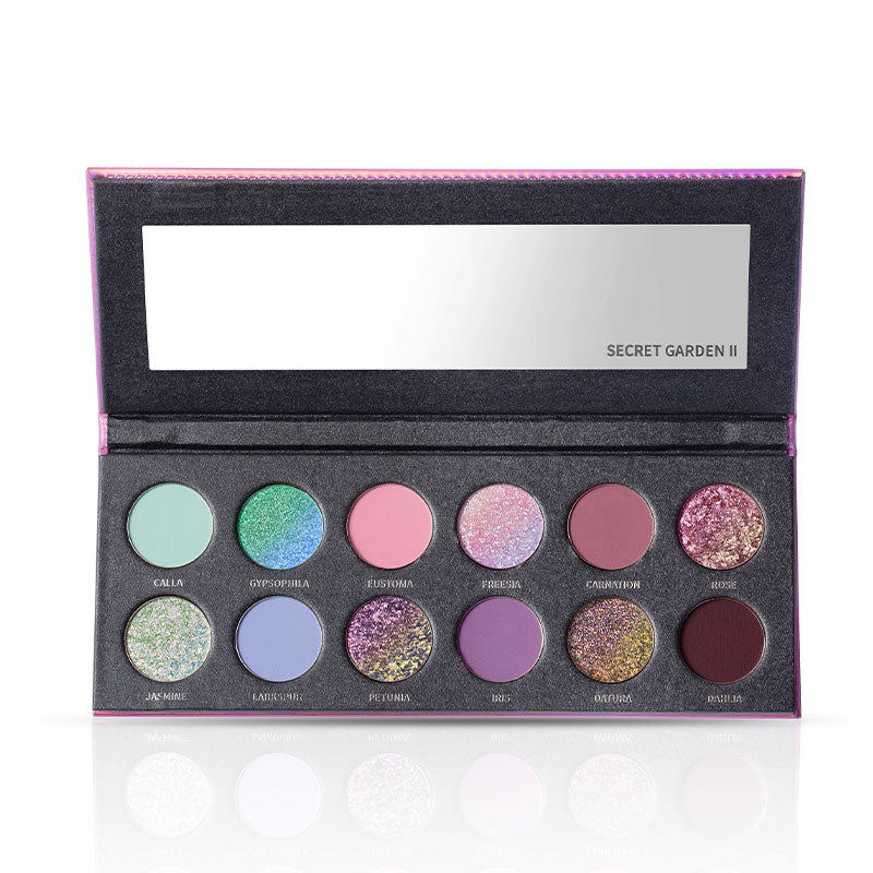 KRYPTEIN COSMETICS Secret Garden II Eyeshadow Palette - 18 Highly Pigmented Matte & Shimmer Eyeshadows for Professional Makeup | Perfect for Day to Night Looks, Bridal Makeup & Special Occasions