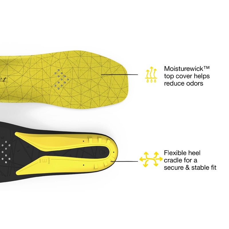 Superfeet Hockey Cushion Insole - Premium Arch Support for Hockey Skates - Reduce Foot Fatigue & Improve Performance on Ice