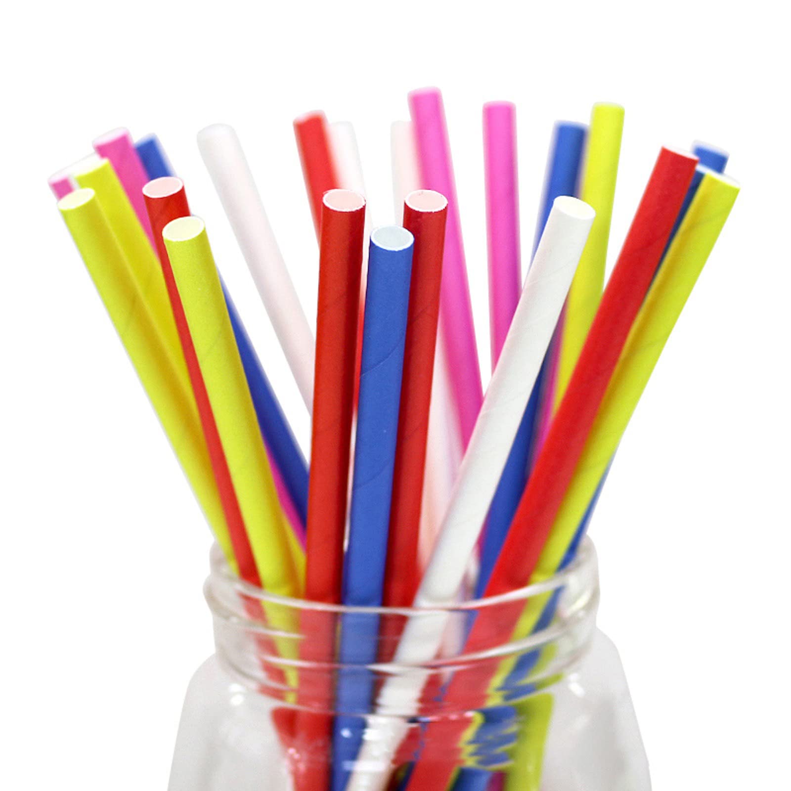 500 Pcs Biodegradable Paper Straws - Eco-Friendly Disposable Drinking Straws for Parties, Restaurants & Home Use | Blue Wave Design