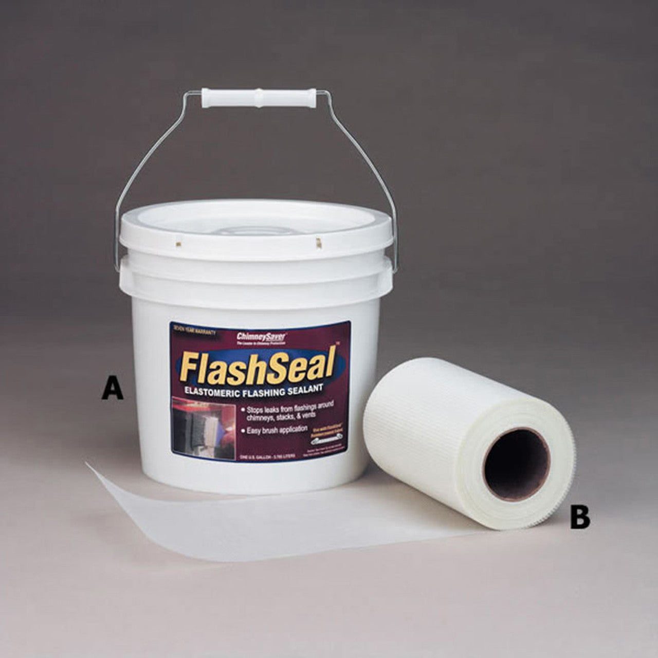 1 Gallon FlashSeal Elastomeric Flashing Sealant - Waterproof Roof & Wall Sealant, Brown (300050) - Ideal for Roof Repairs, Window Flashing & Masonry Sealing