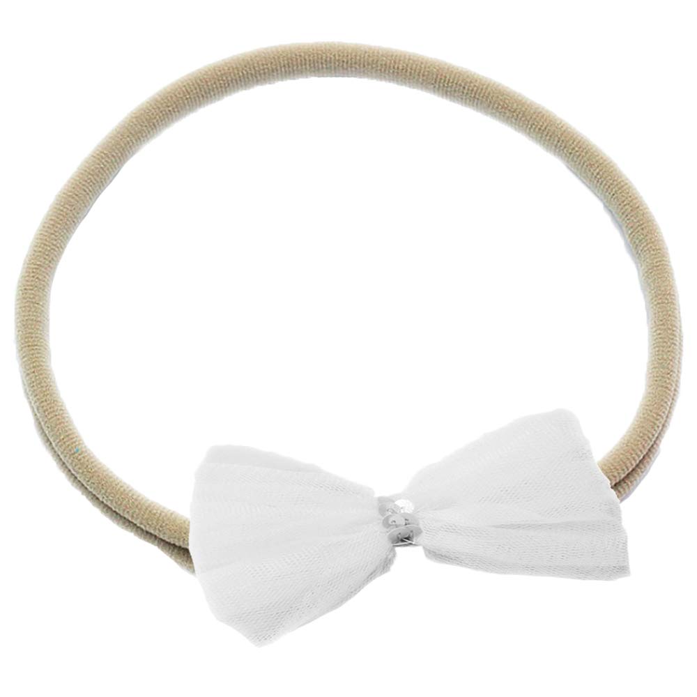 Flairs New York Baby Infant Christmas Holiday Floral Elastic Headbands - Soft Hair Bands for Newborn Girls, Toddlers & Kids - Perfect for Holiday Photos, Birthday Parties & Special Occasions