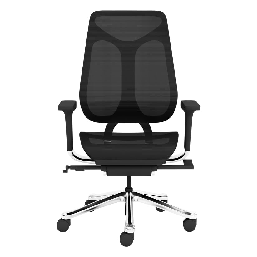 PhantomX Black Mesh Gaming Chair with New York Giants Logo - Ergonomic Office Chair for Gamers & Sports Fans - Perfect for Esports, Streaming & Home Office Setup