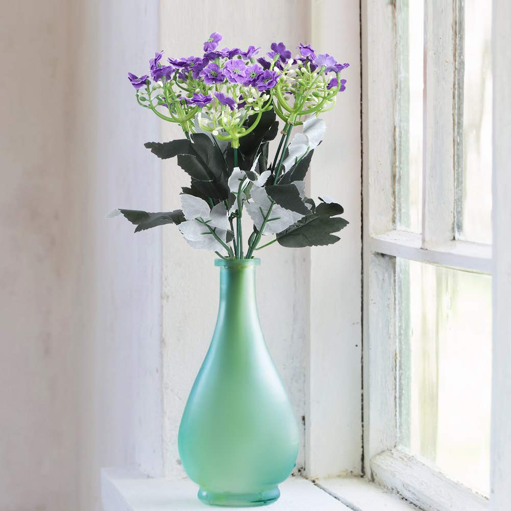 Raguso Multi-Functional Milan Plastic Flower - Romantic Reusable Fade-Resistant Wedding Decor for Office & Restaurant (Purple) | Perfect for Table Centerpieces, Bridal Showers & Home Decor