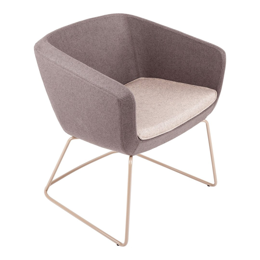 Arca 4095 Mini Armchair with Sled Base - Compact Modern Accent Chair for Small Spaces, Living Room, Bedroom or Office - Perfect for Apartments, Dorms and Cozy Reading Nooks