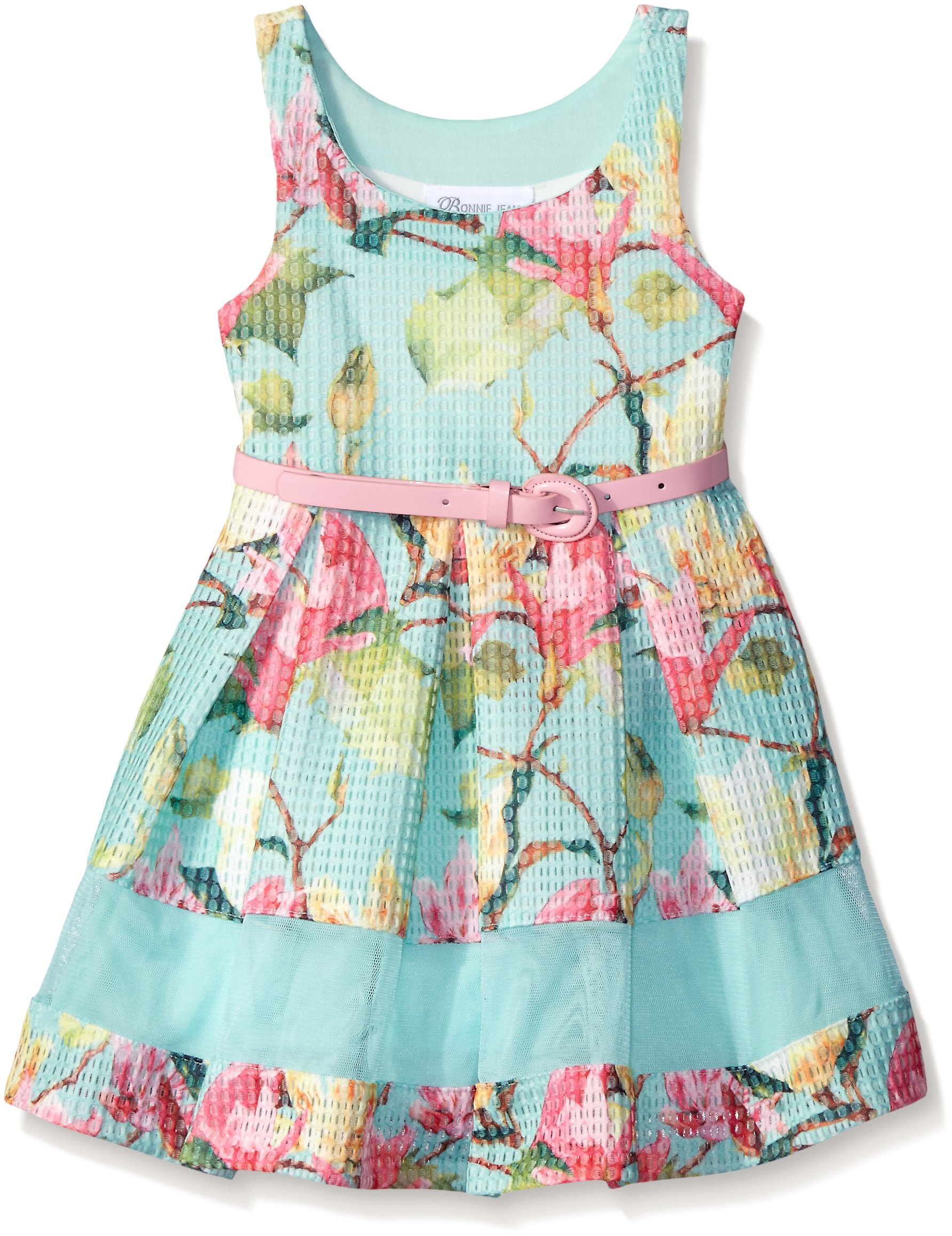 Bonnie Jean Girls' Easter Scuba Special Occasion Dress - Perfect for Spring Celebrations, Church Events & Family Photos