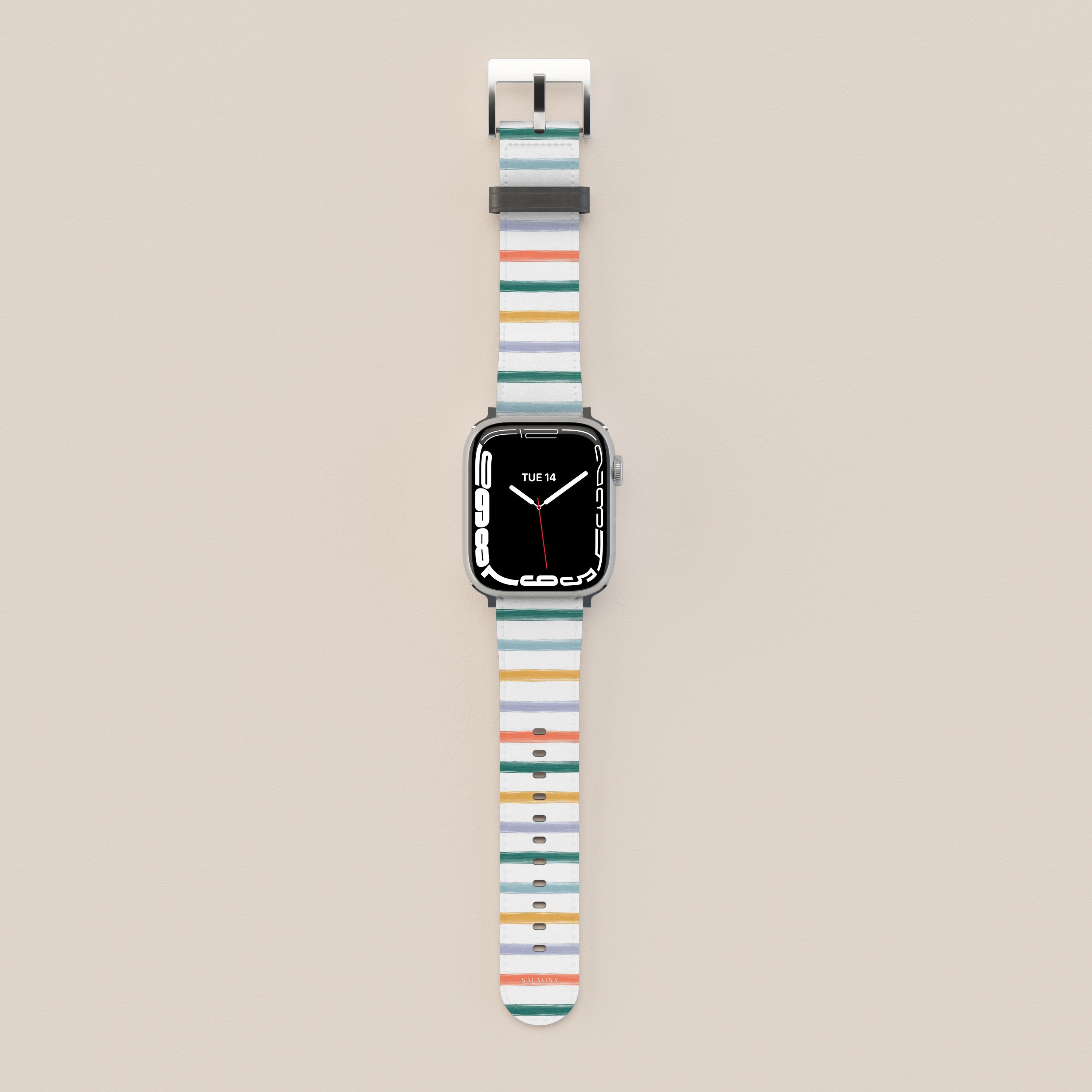 Stylish Summer Stripes Apple Watch Band - Comfortable & Durable Replacement Strap for Workouts, Swimming & Everyday Use