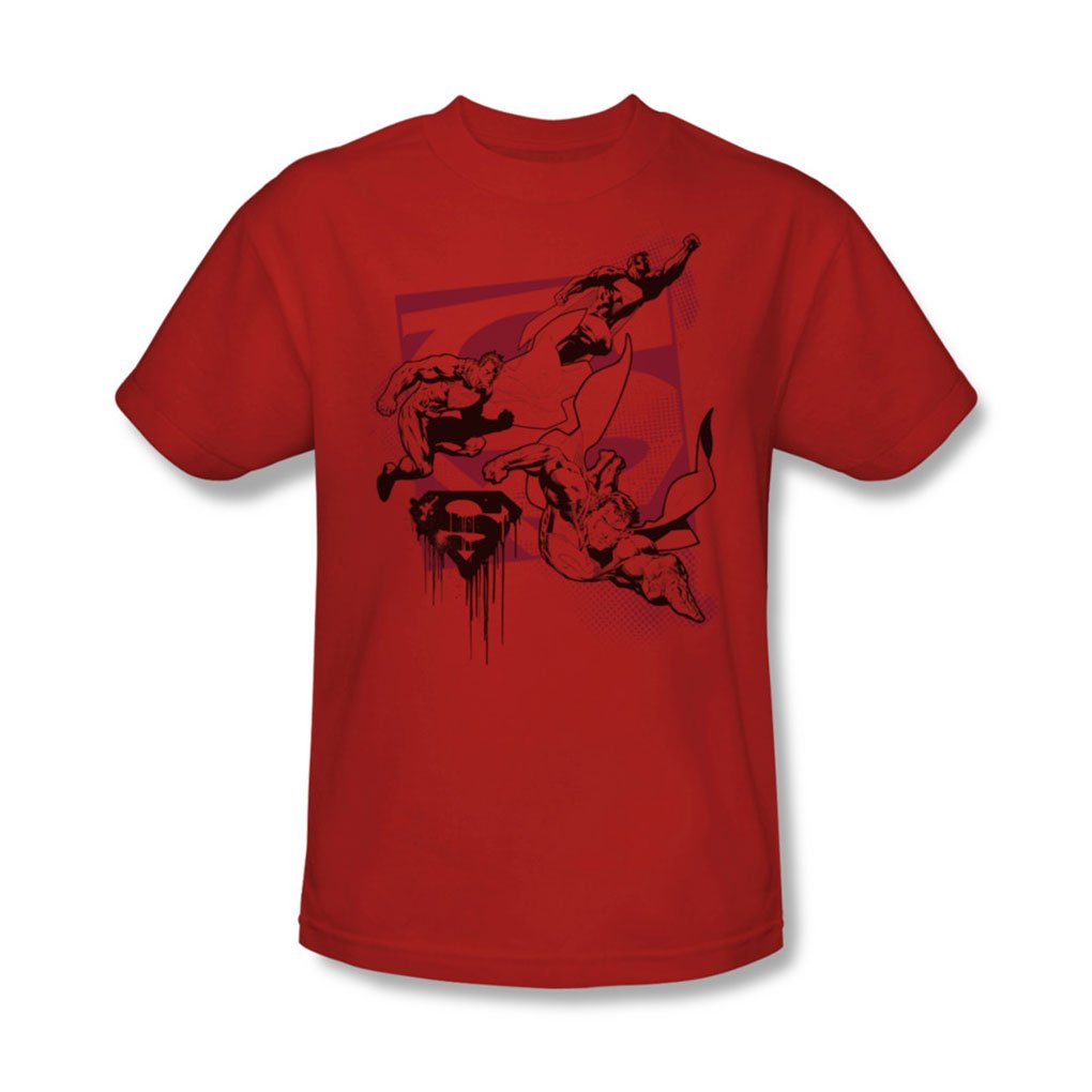 Superman Omnipresent Red Adult T-Shirt | Superhero Graphic Tee for Men | Casual Wear & Cosplay Costume