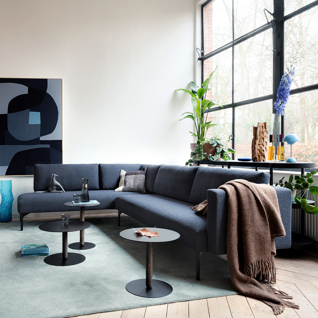 Arris L-Shaped Sofa with Slender Arms - 118.1 Inch Wide Modern Sectional Couch for Living Room, Lounge & Home Theater