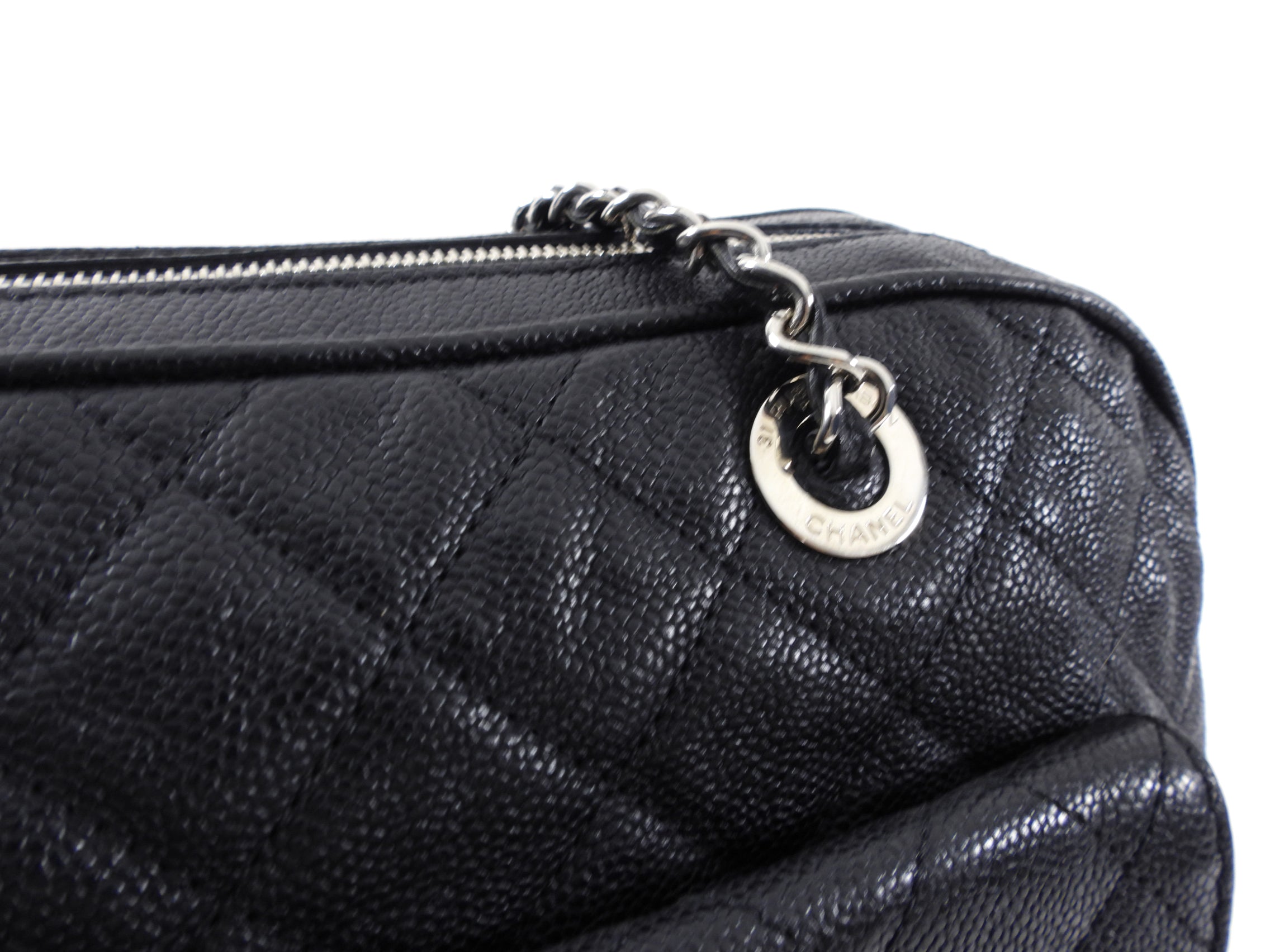 Chanel 13P Black Caviar Quilted Leather Paradoxal Camera Bag - Luxury Designer Crossbody Purse for Women, Perfect for Date Night & Evening Events