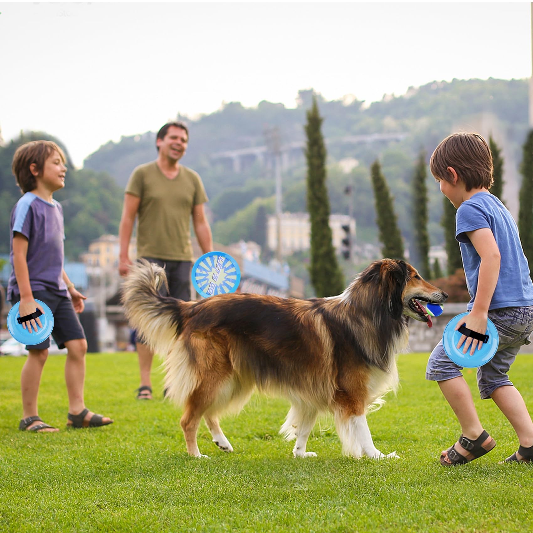 Best Kids Toss and Catch Ball Game Set - 4 Paddles & 4 Balls for Outdoor Play | Beach, Pool, Backyard Fun for Boys & Girls Ages 3-12 | Perfect Toddler Toy & Birthday Gift for 3-10 Year Olds | Great for Summer Activities, Picnics, and Family Bonding Time