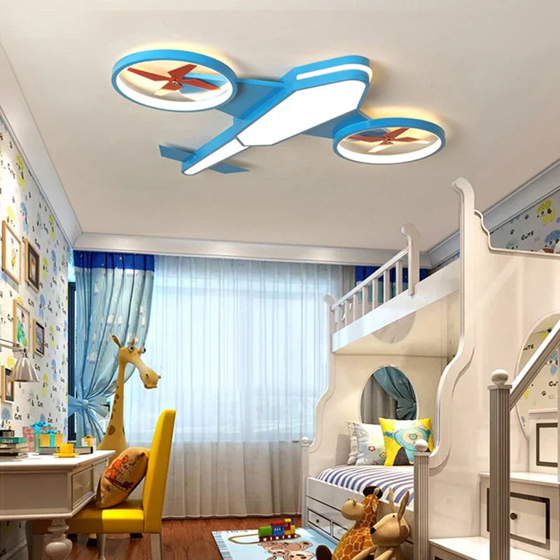Airplane Night Light for Kids Room - LED Nursery Decor, Cool Blue Glow for Bedtime & Playtime | Perfect for Boys & Girls Bedrooms, Themed Parties & Relaxing Sleep Aid