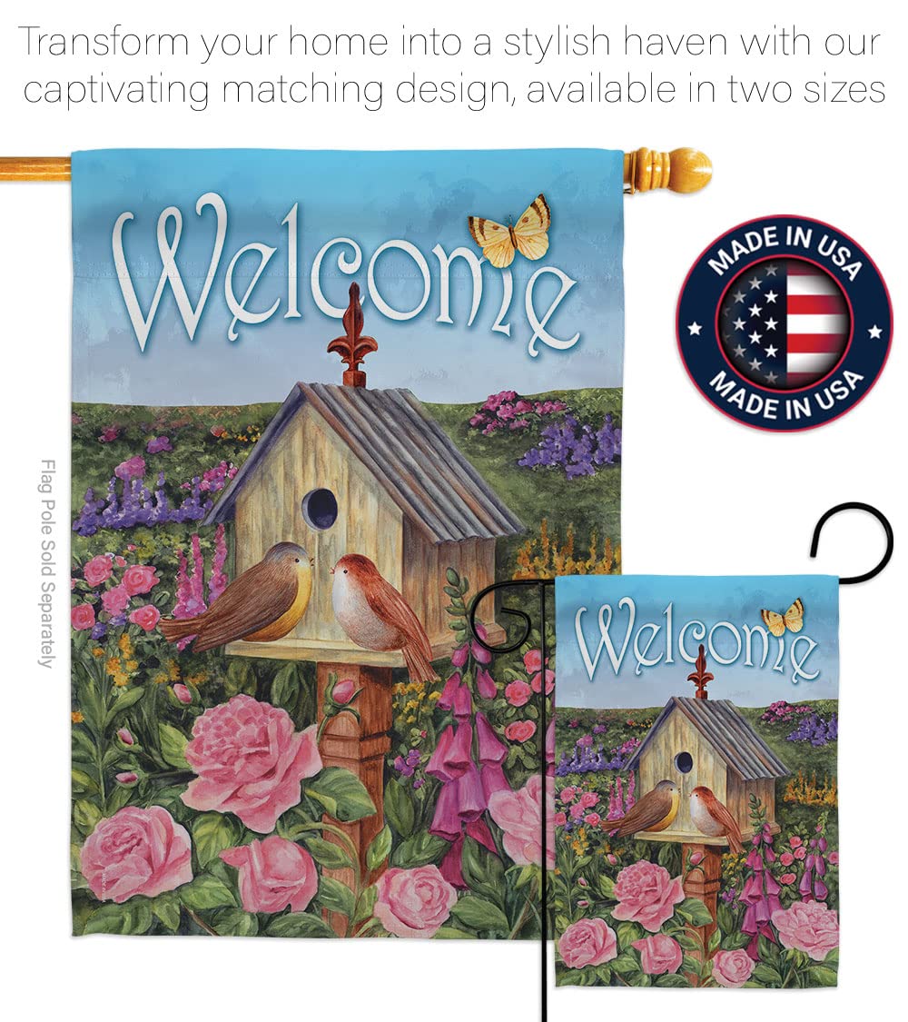 Welcome Bird Home Flag Set - 28