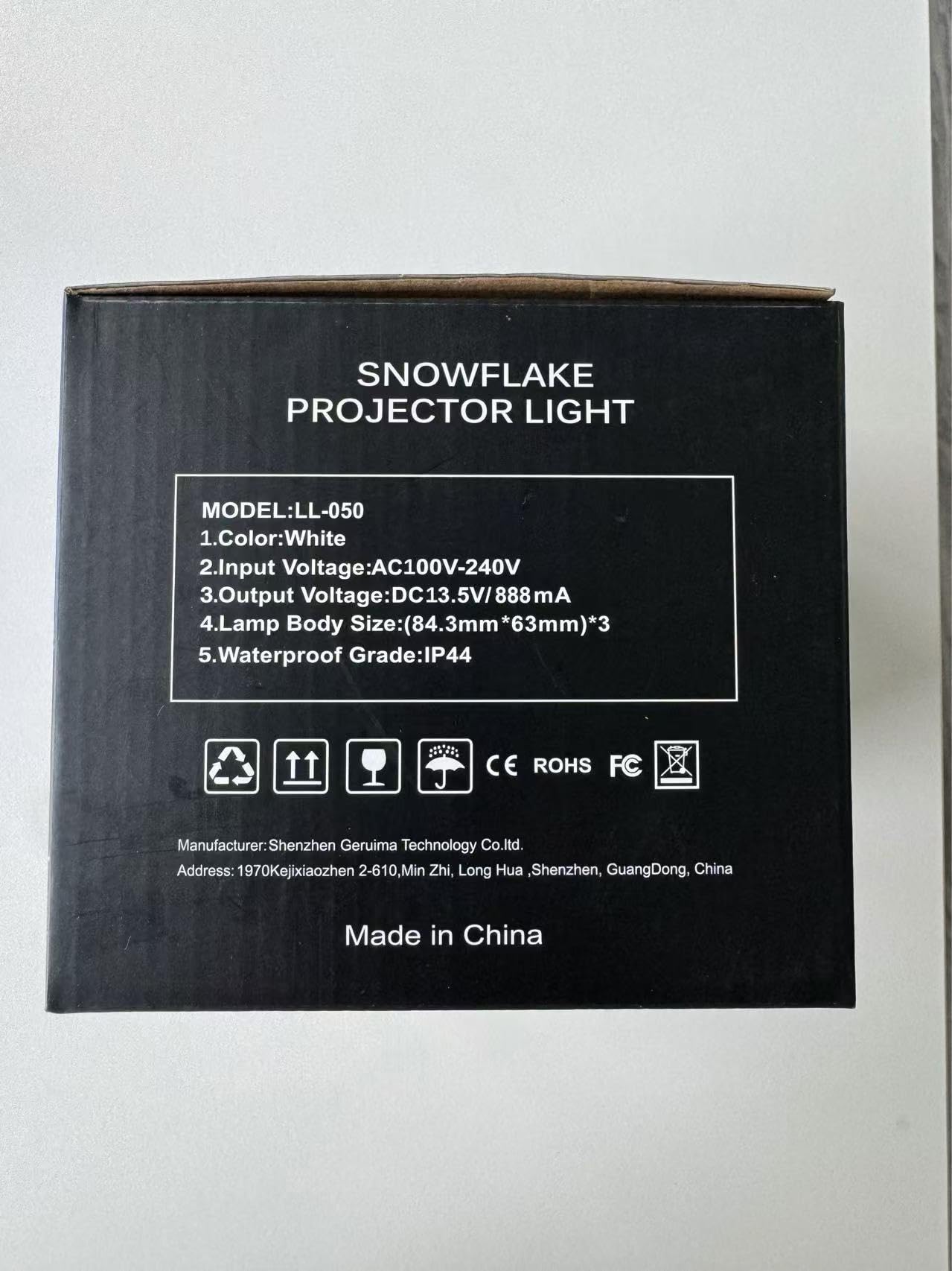 Snowflake Projector Lights Outdoor - Waterproof LED Christmas Lights with Snowfall Effect for Holiday Decorations - Perfect for Christmas Tree, Yard, and Home Decoration [LL-049-03]