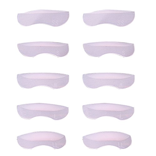 10pcs Pink Silicone Eyelash Pad Protector - Durable Reusable Eye Makeup Shields for Eyelash Extensions, Eyeliner & Shadow Application - Perfect for Salon, Home & Professional Use