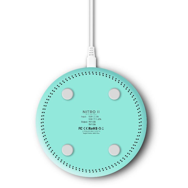 Nitro II: 15W Fast Wireless Charger Pad for iPhone, Samsung & Qi-Enabled Phones - Perfect for Home, Office & Travel