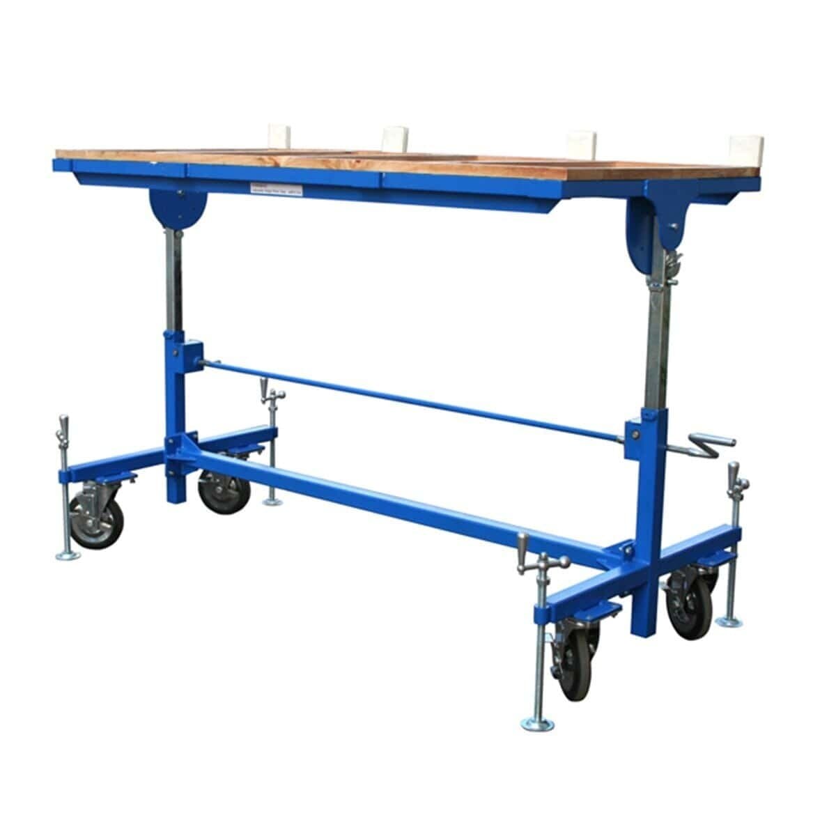 Aardwolf Adjustable Height Work Table - Ergonomic Standing Desk for Home Office, Workshop & Crafting - Heavy Duty Workbench with Wheels for Easy Mobility
