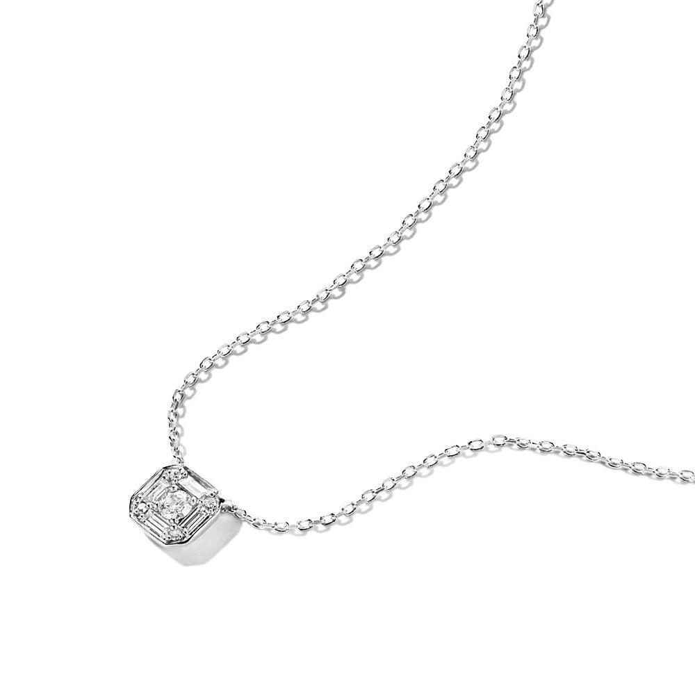 Lab Grown Diamond Mosaic Necklace for Women - Elegant 14K Gold Pendant Necklace, Perfect for Weddings, Anniversaries & Special Occasions