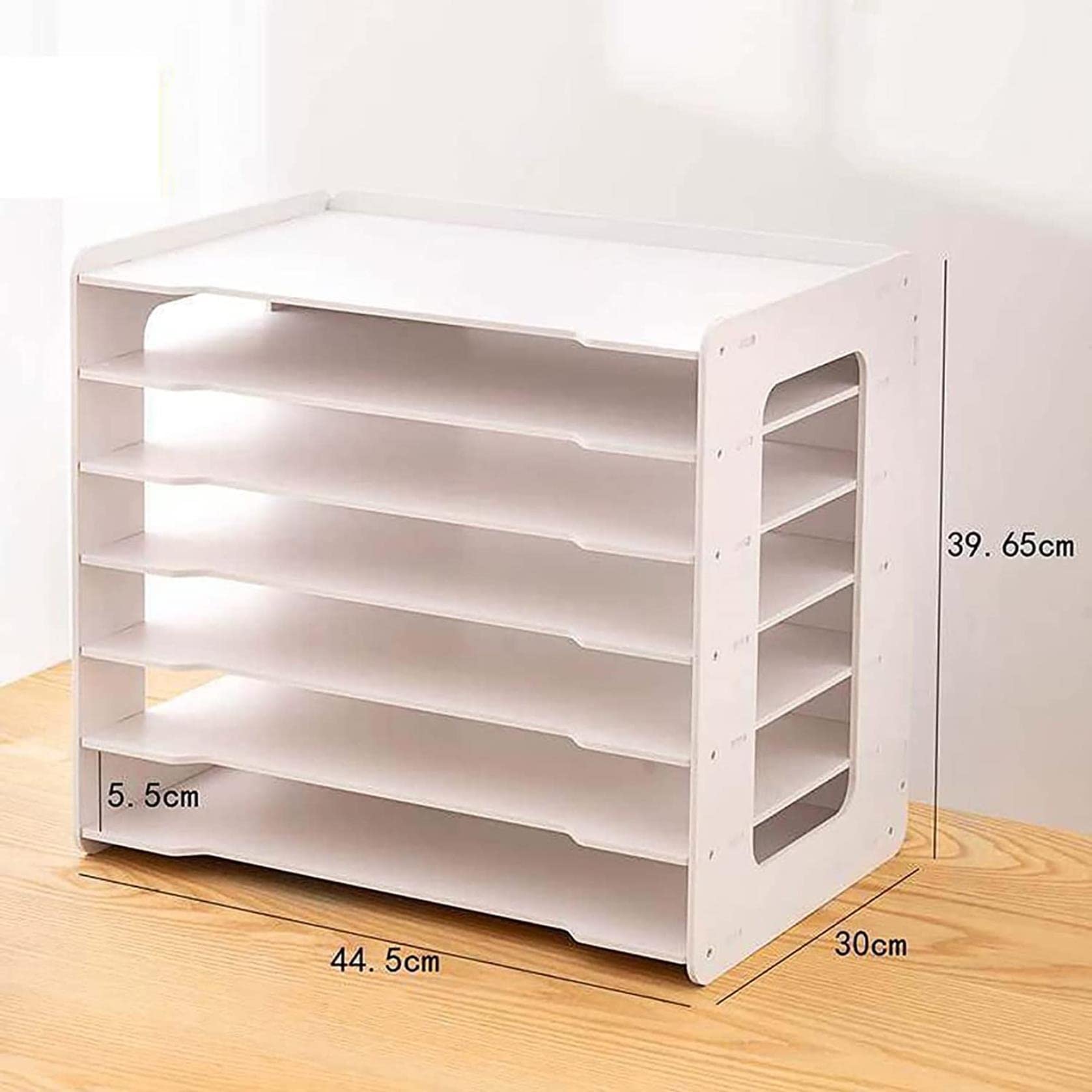 Extra Large A3 Paper Storage Unit - White Desk Folder Shelf for Office & School - Organize Files, Magazines & Stationery - Perfect for Desks, Classrooms & Home Offices