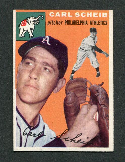 1954 Topps #118 Carl Scheib Philadelphia Athletics Vintage Baseball Card - Perfect for Collectors, Sports Memorabilia Enthusiasts & Home Decor Display